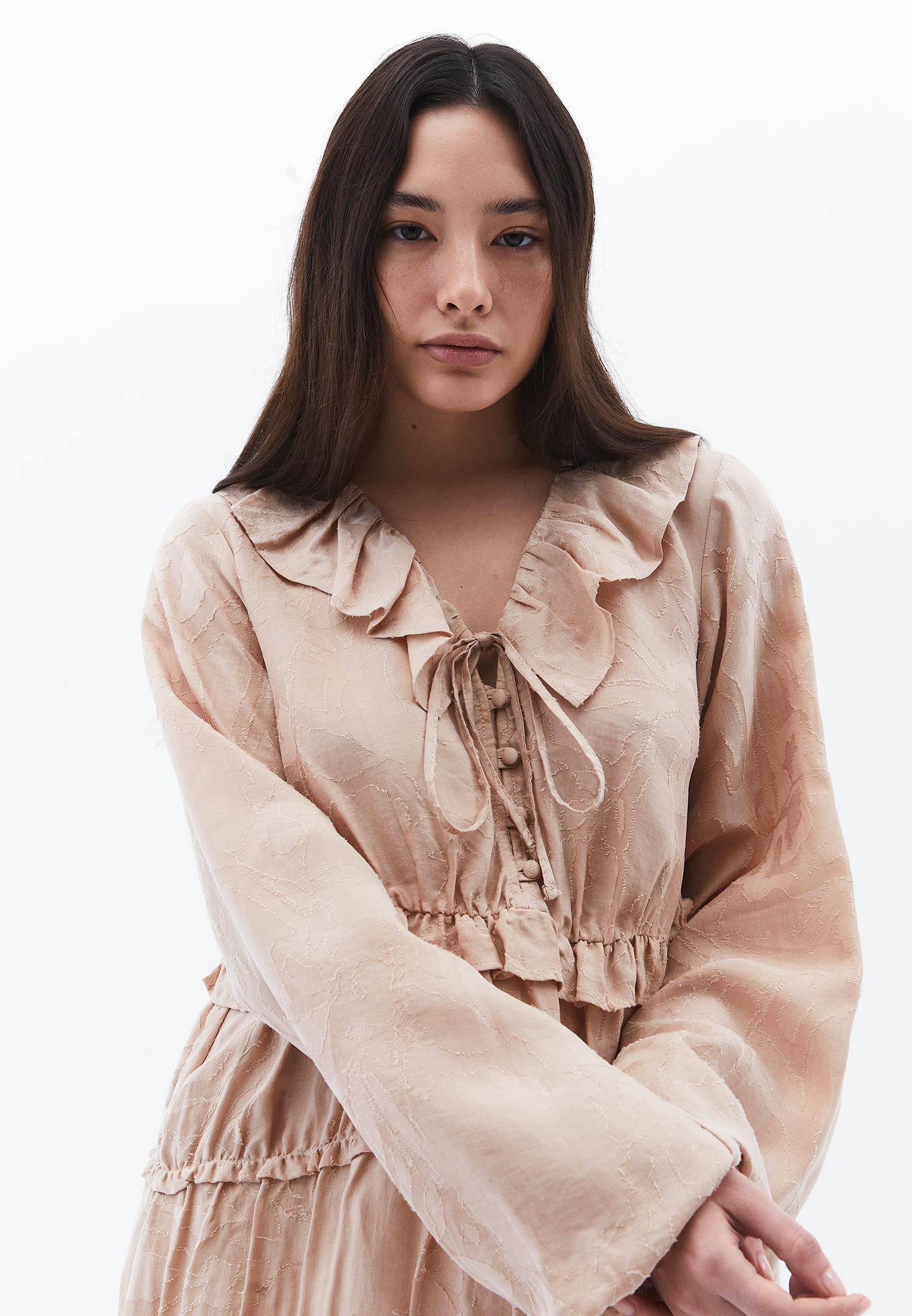 Mini Dress With Balloon Sleeves - FRAPPE