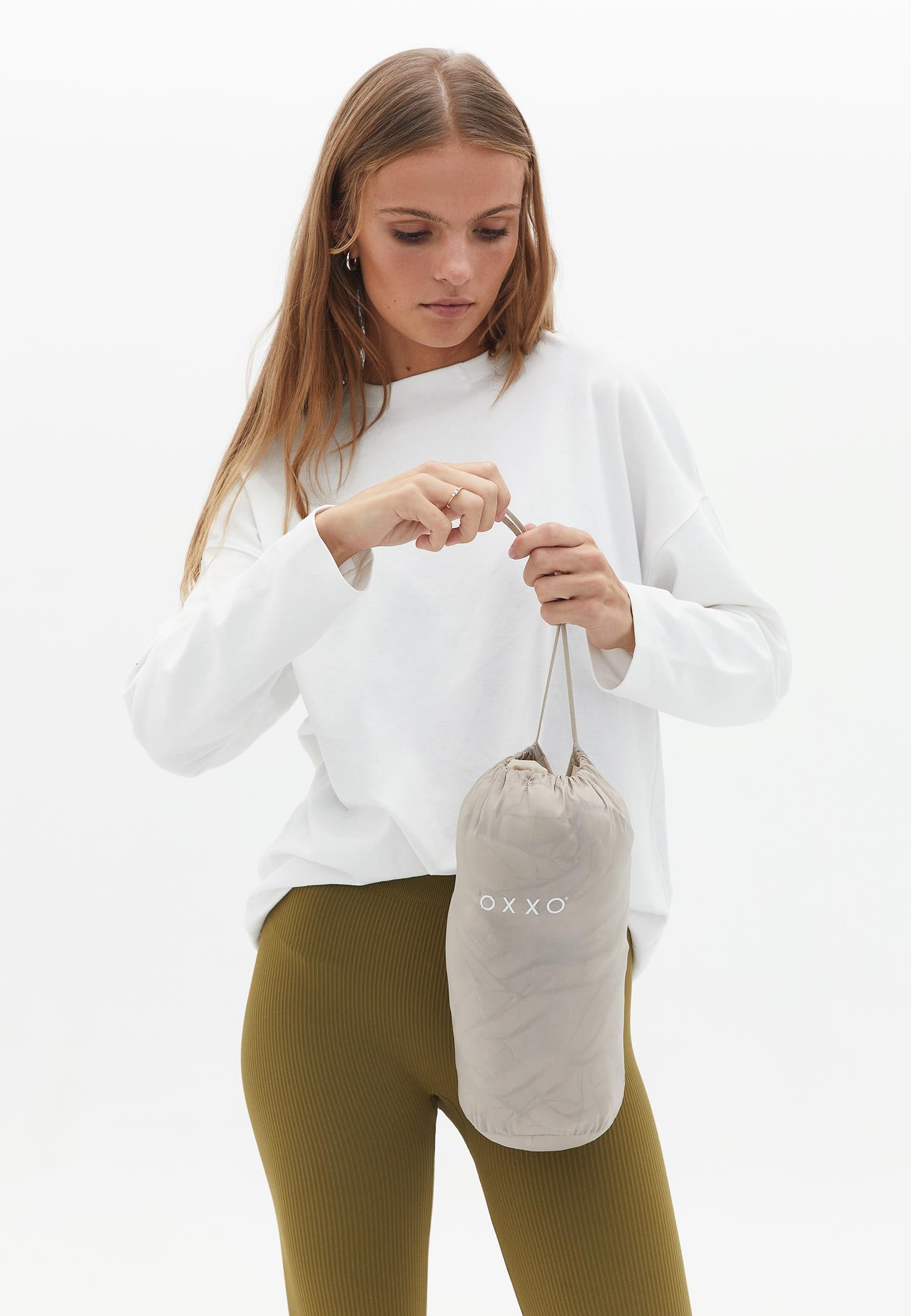 Raglan Sleeve And Hooded Long Sleeve Coat - FRENCH OAK