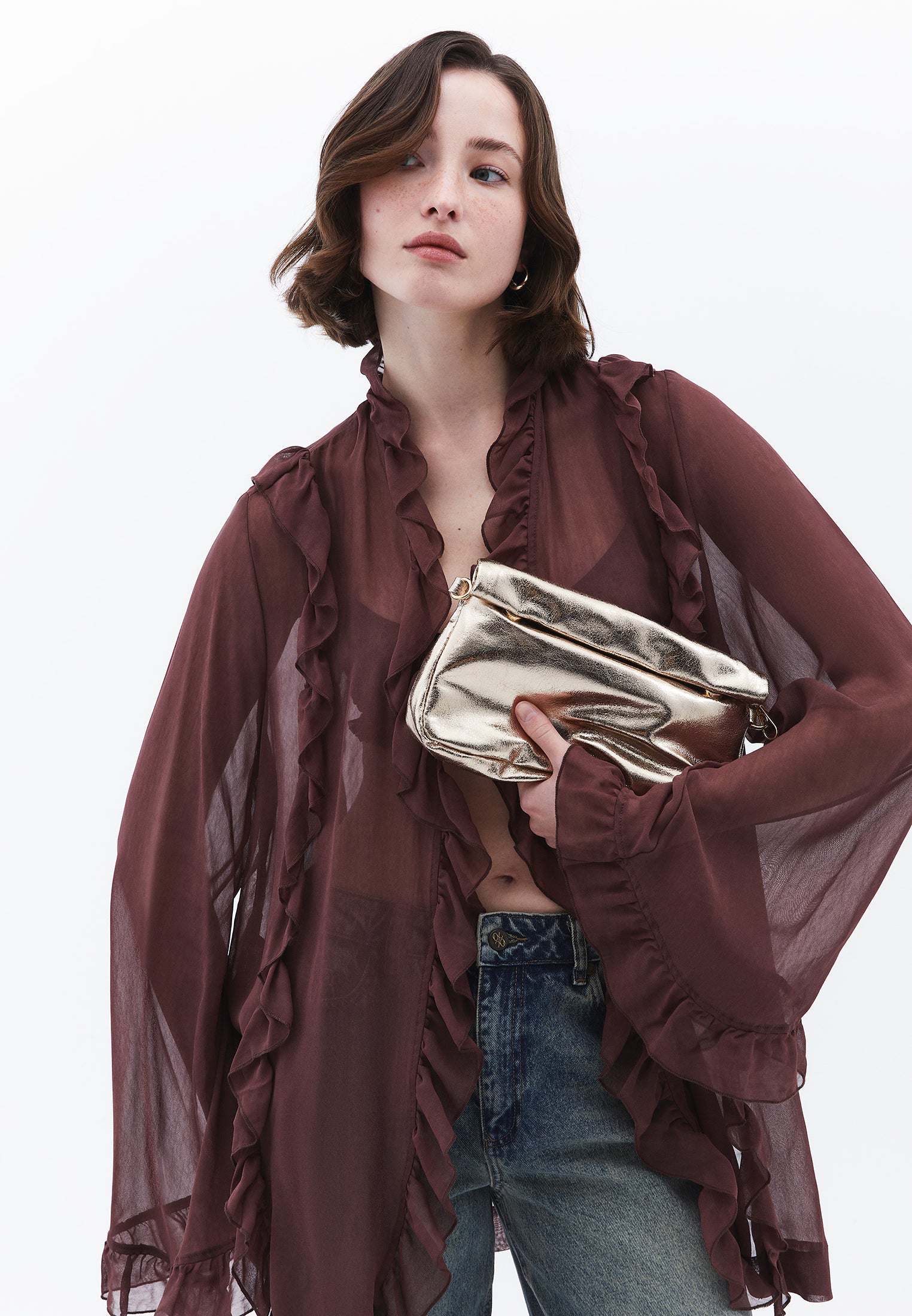Tunic Length Oversize Kimono - FRENCH ROAST