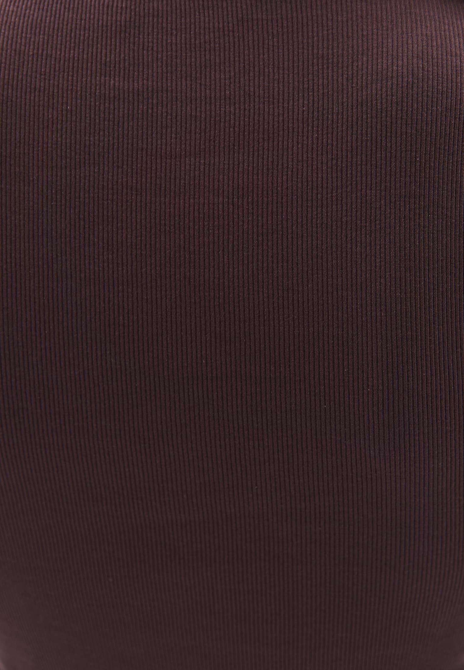 Sleeveless Tank Top With Crew Neck - FRENCH ROAST