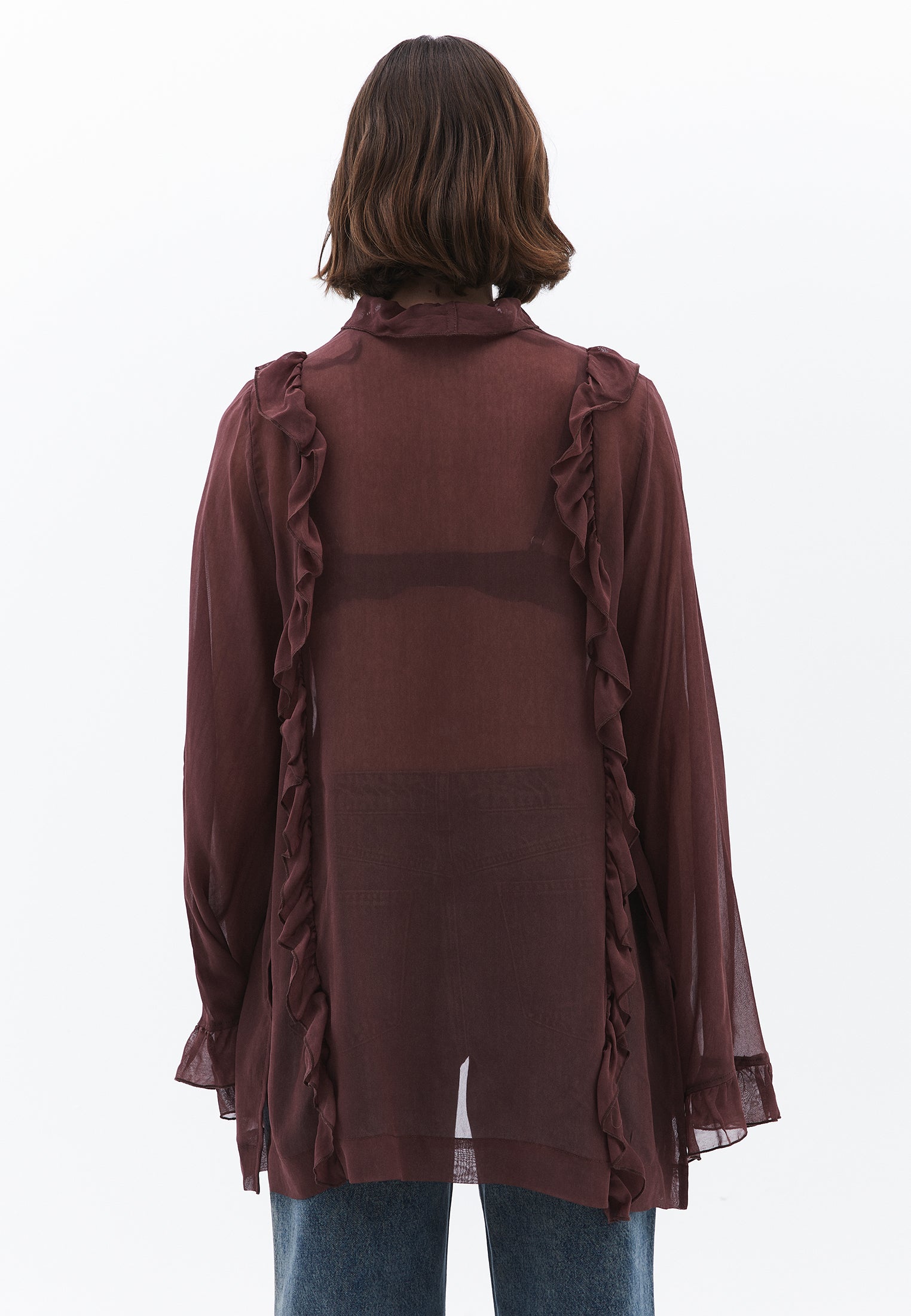 Tunic Length Oversize Kimono - FRENCH ROAST