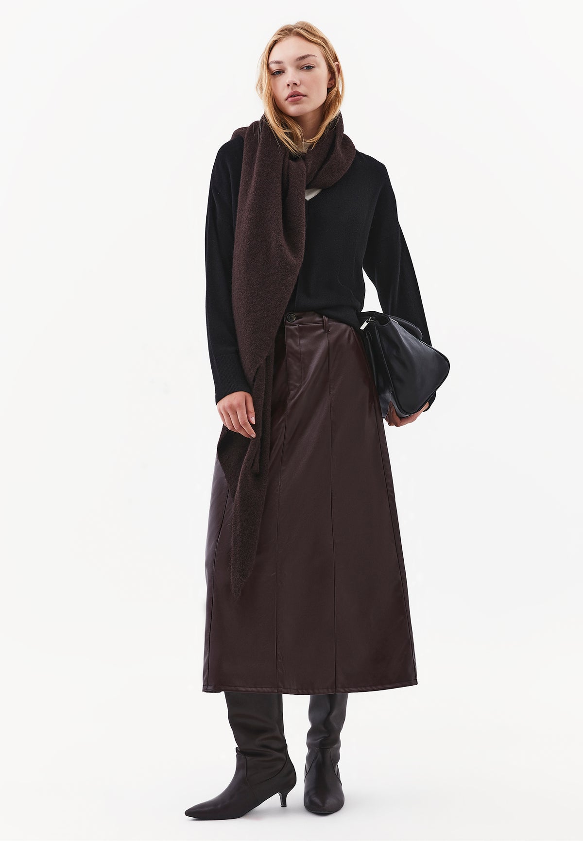 A-Line Long Skirt - FUDGE
