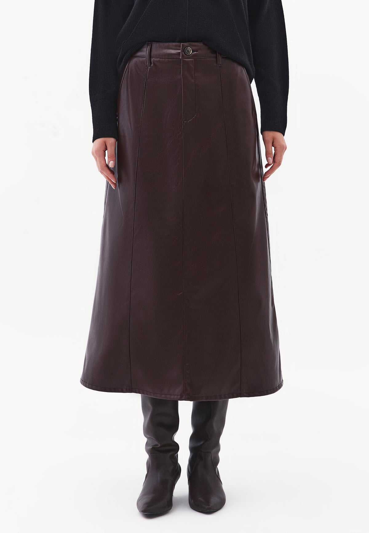 A-Line Long Skirt - FUDGE