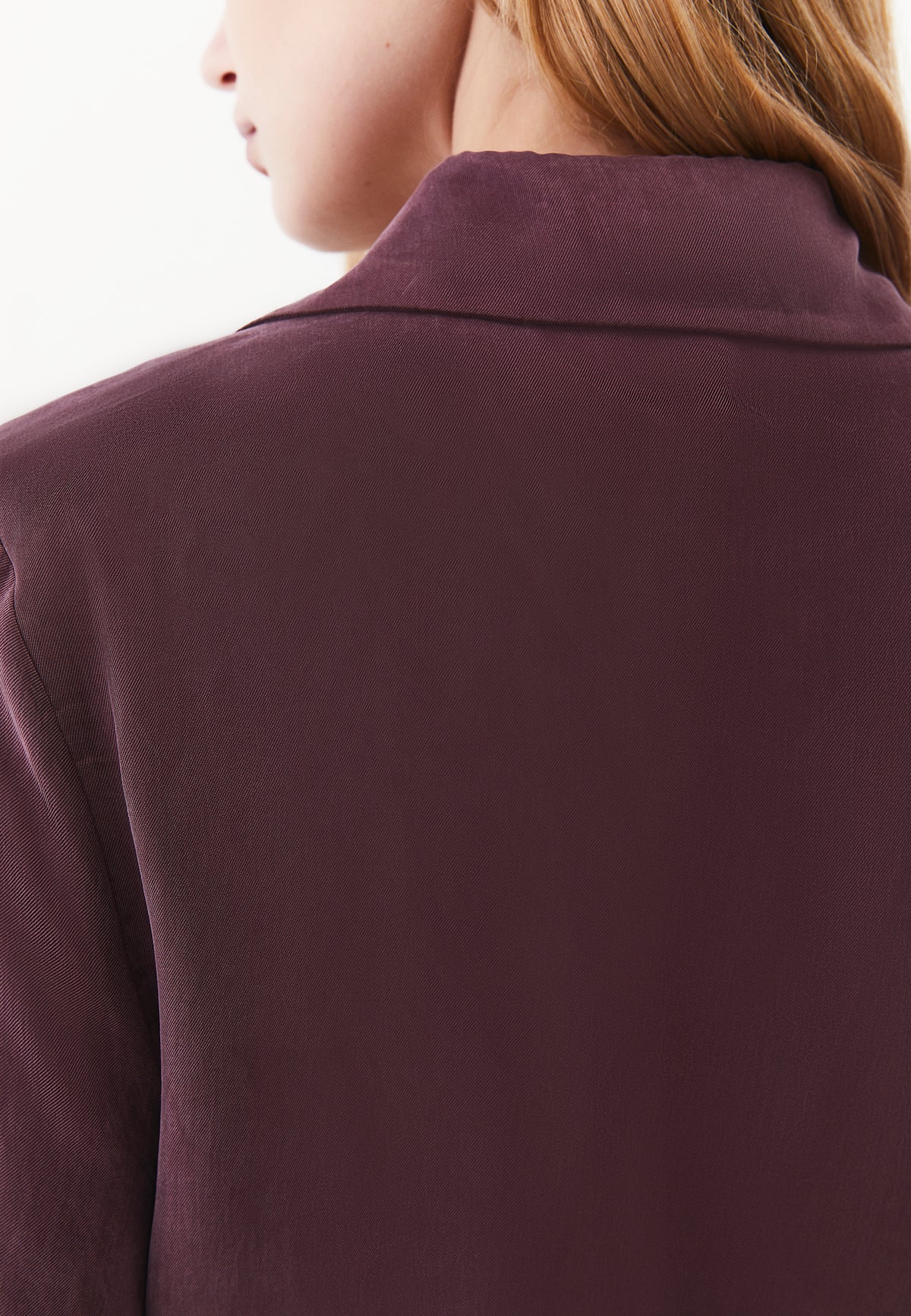 Shirt Collar Long Sleeve Shirt with Belt and Button Detail - FUDGE