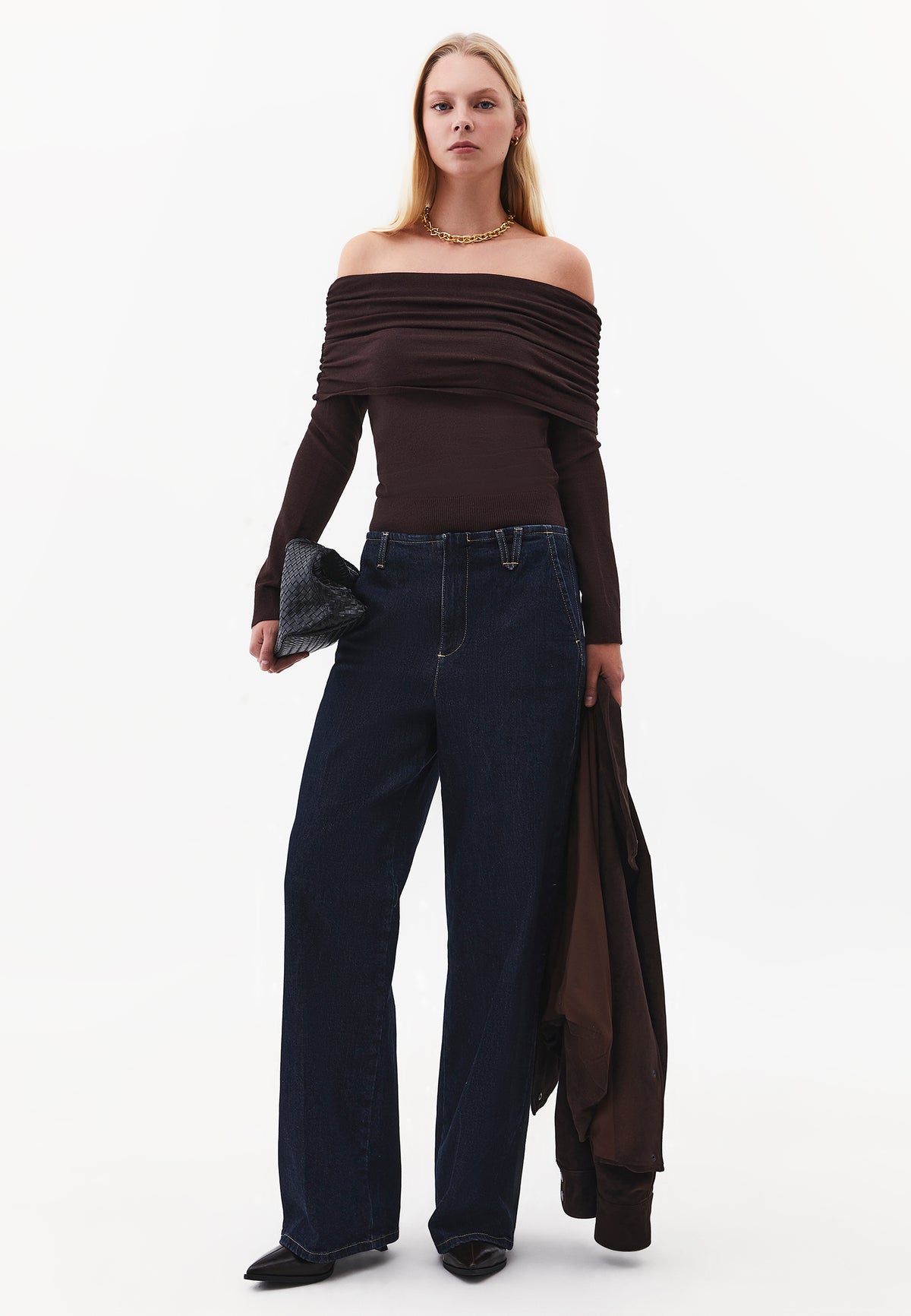 Dropped Shoulder Sweater - GANACHE