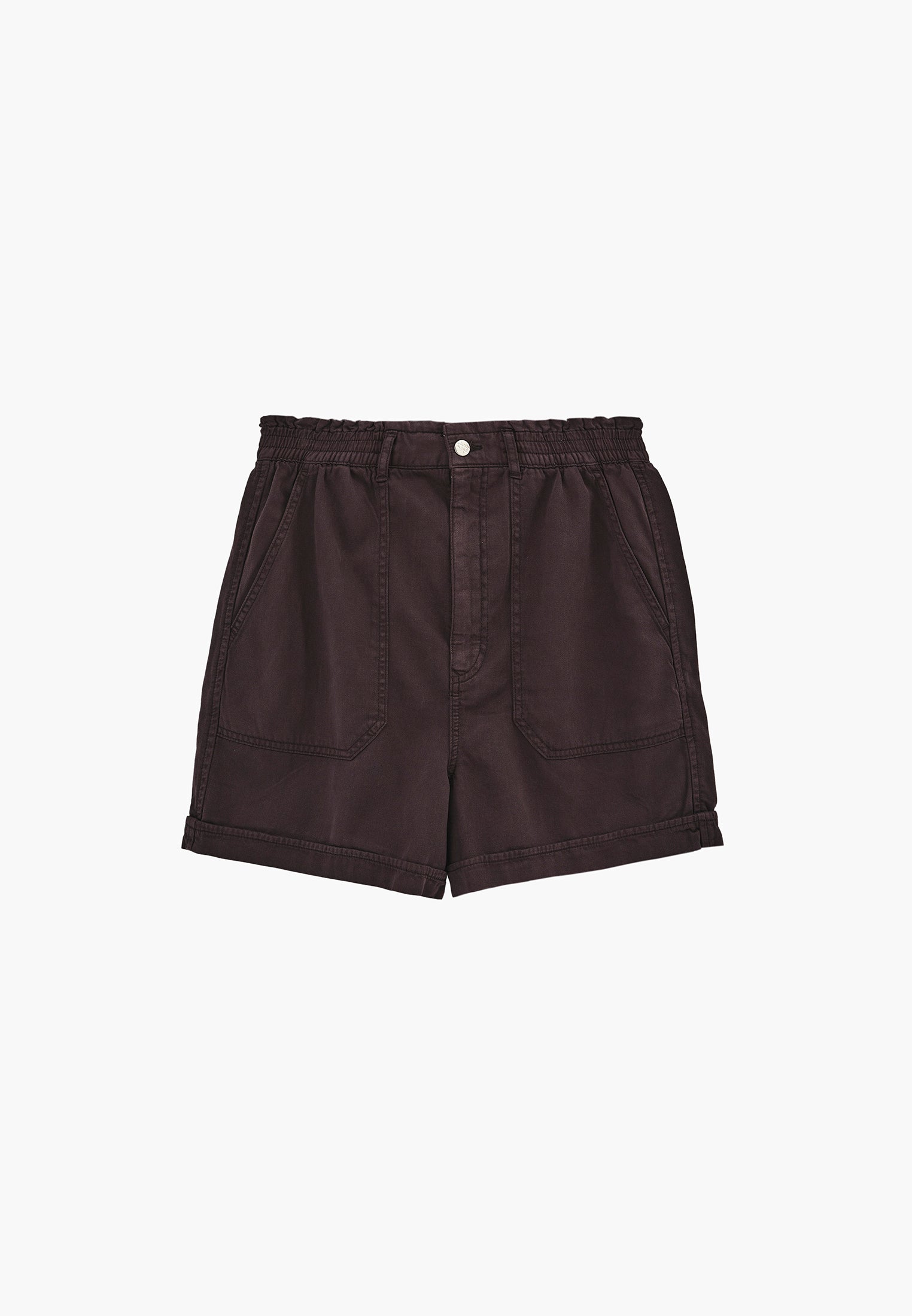 High Waist Elastic Shorts - GANACHE