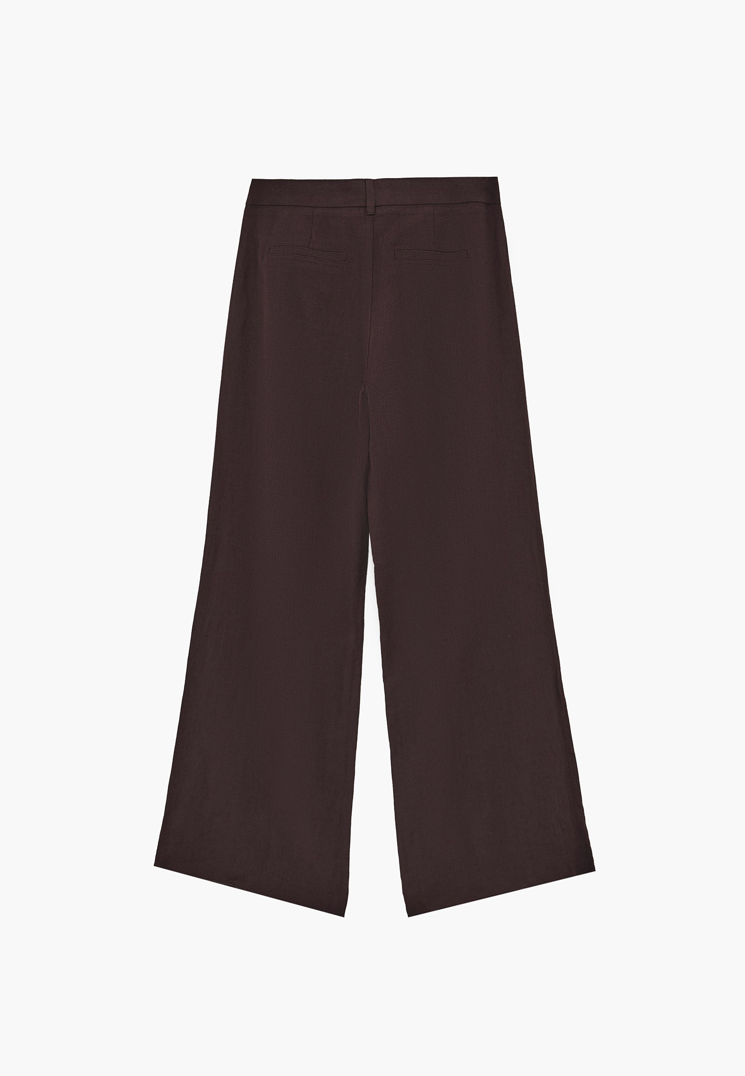 Pleated Detail Regular Waist Wide Leg Pants - GANACHE