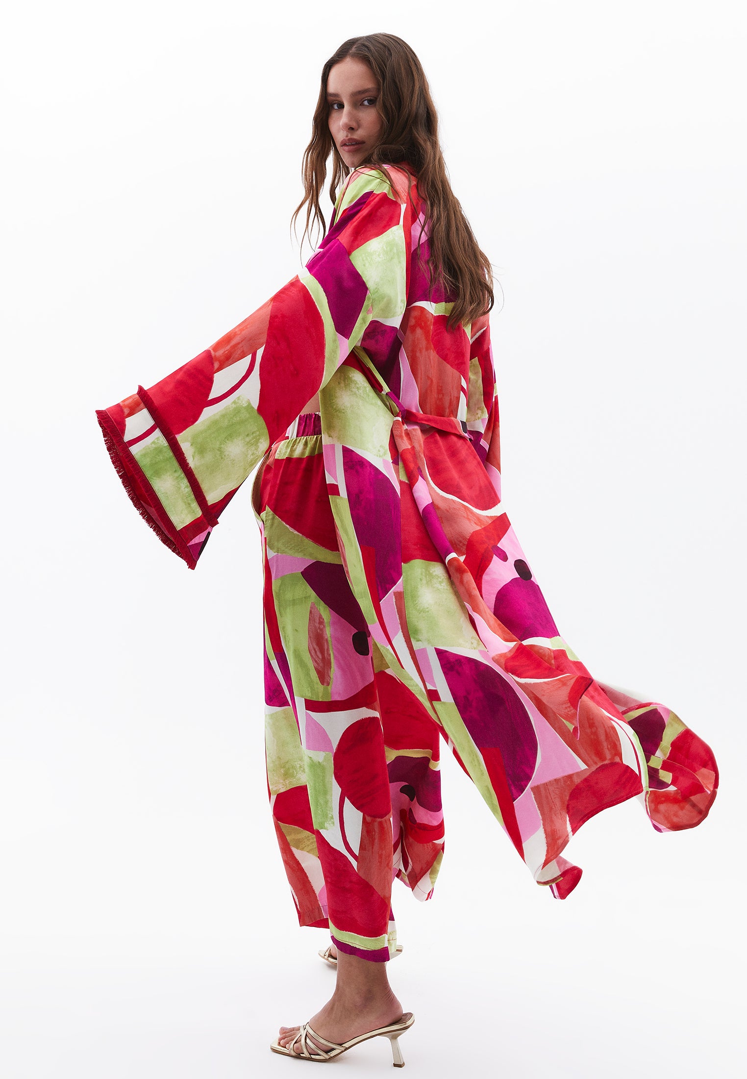Long Oversize Kimono - GEO COMB