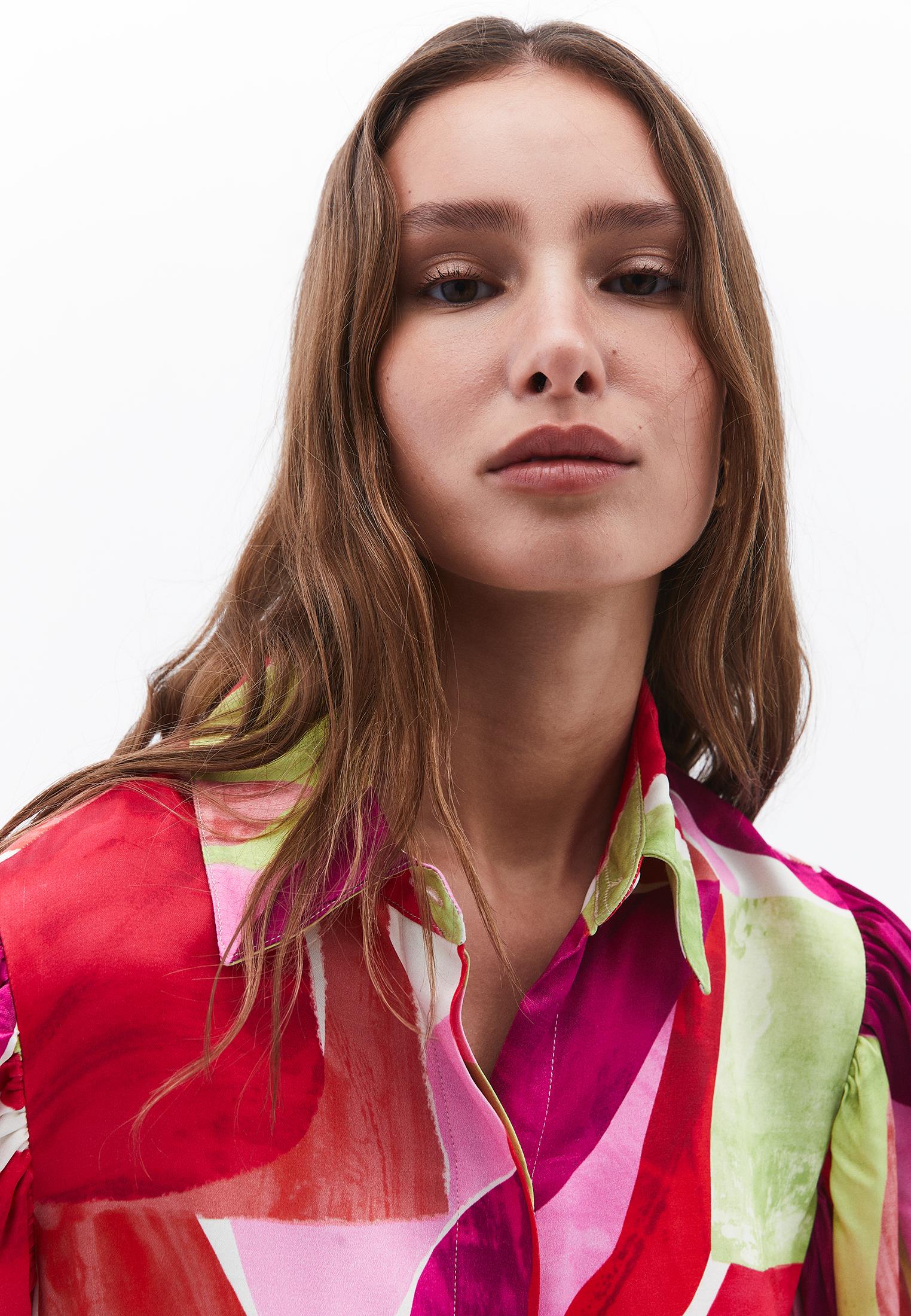 Balloon Sleeve Shirt - GEO COMB