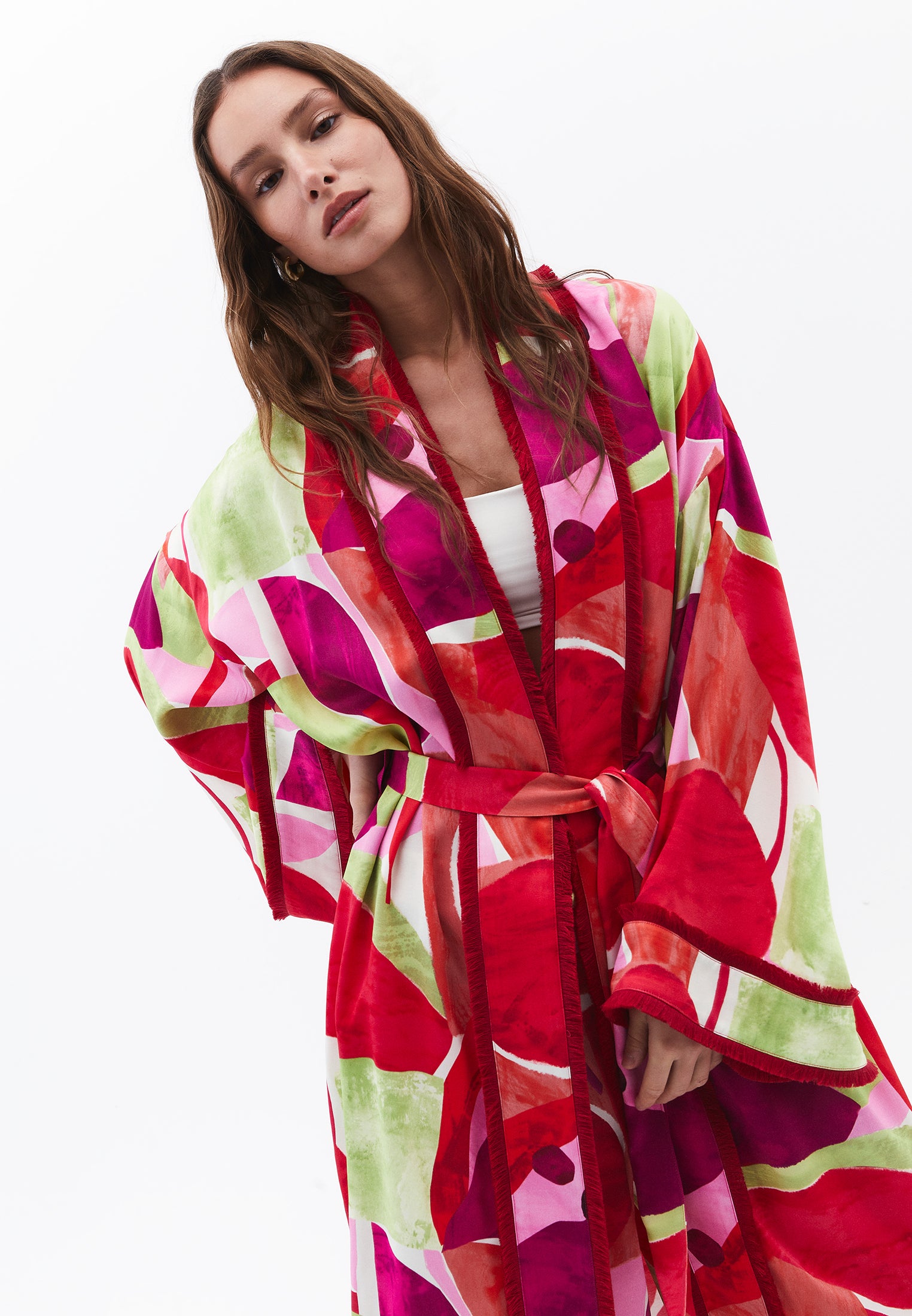 Long Oversize Kimono - GEO COMB