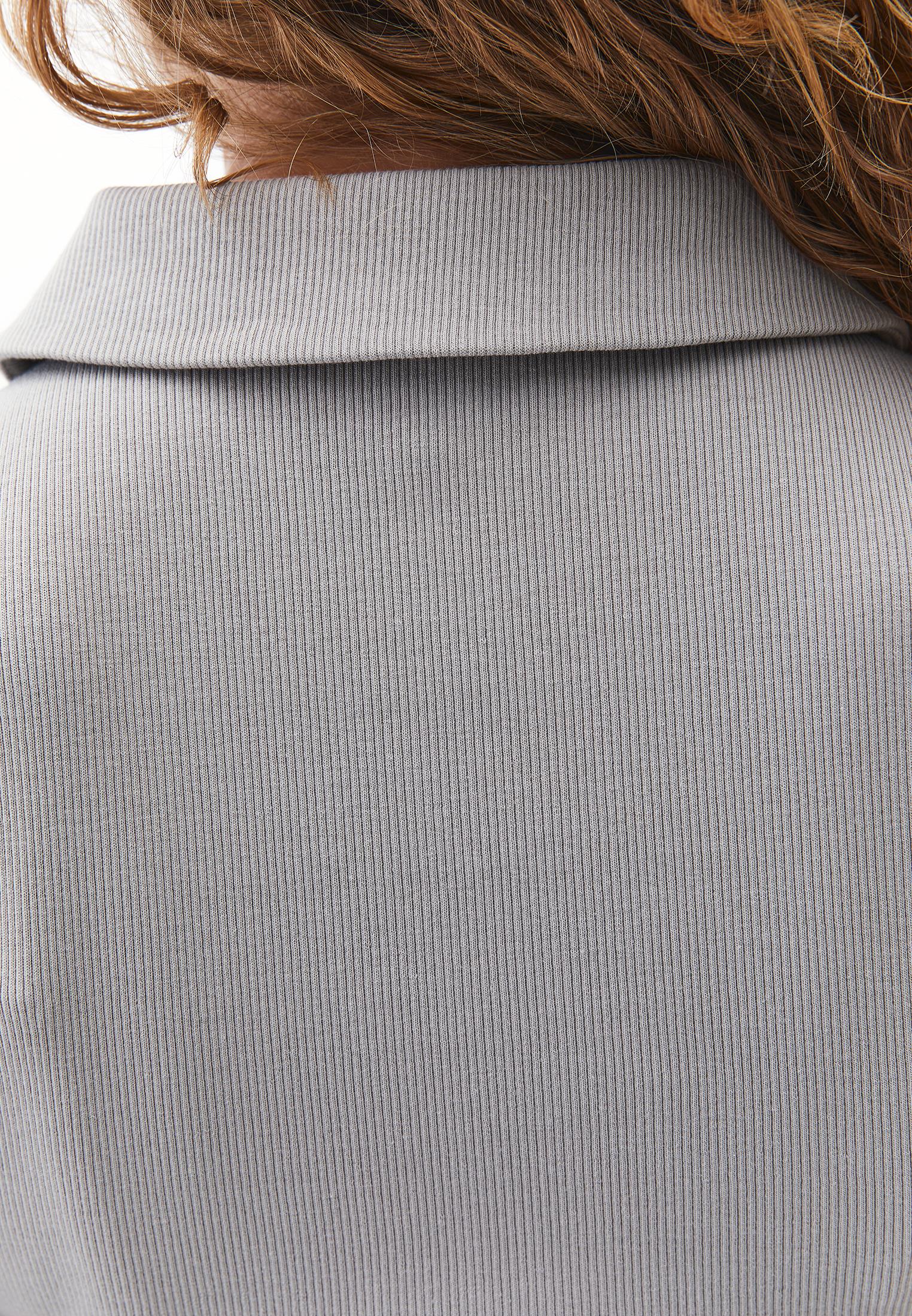 Zip Detailed Polo Collar Tank Top - GHOST GRAY