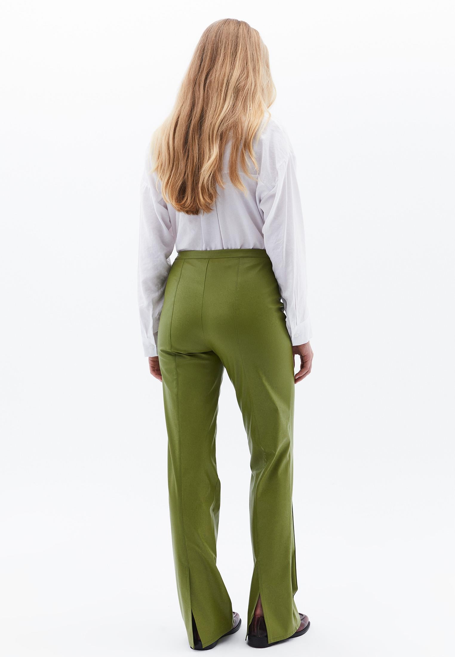 Women Bottom Wear Regular Waist Flared Trousers - GOLDEN CYPRESS