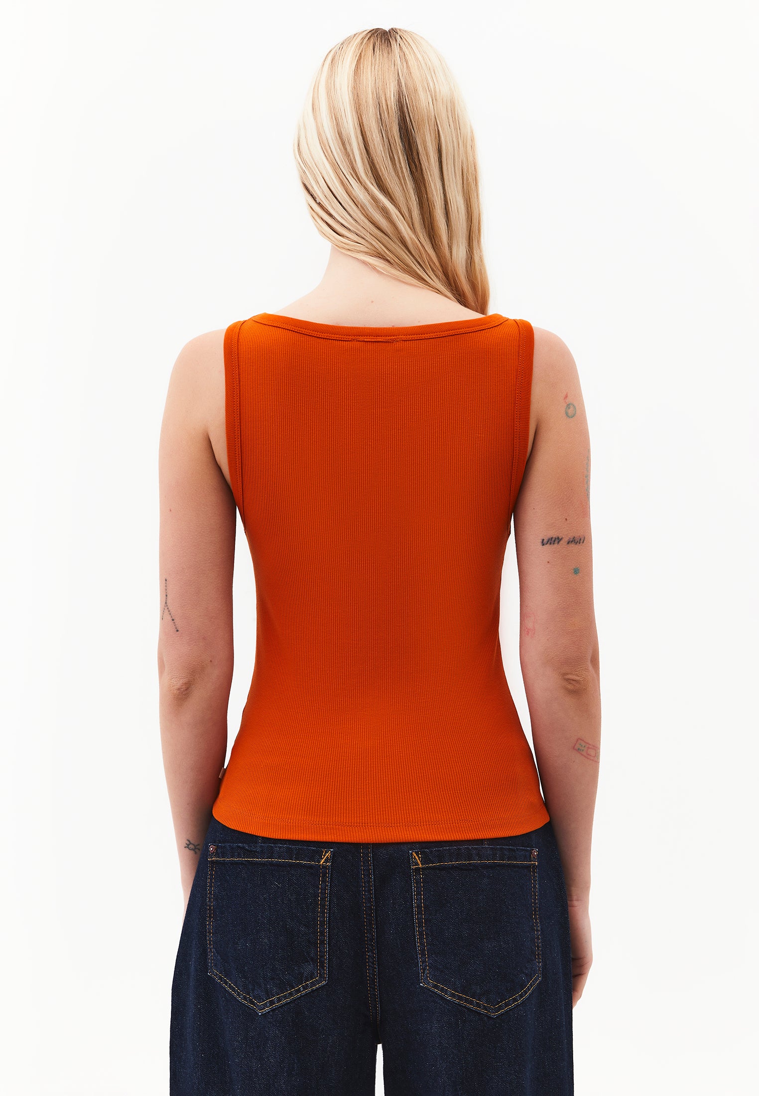 Boat Neck Tank Top - GOLD FLAME