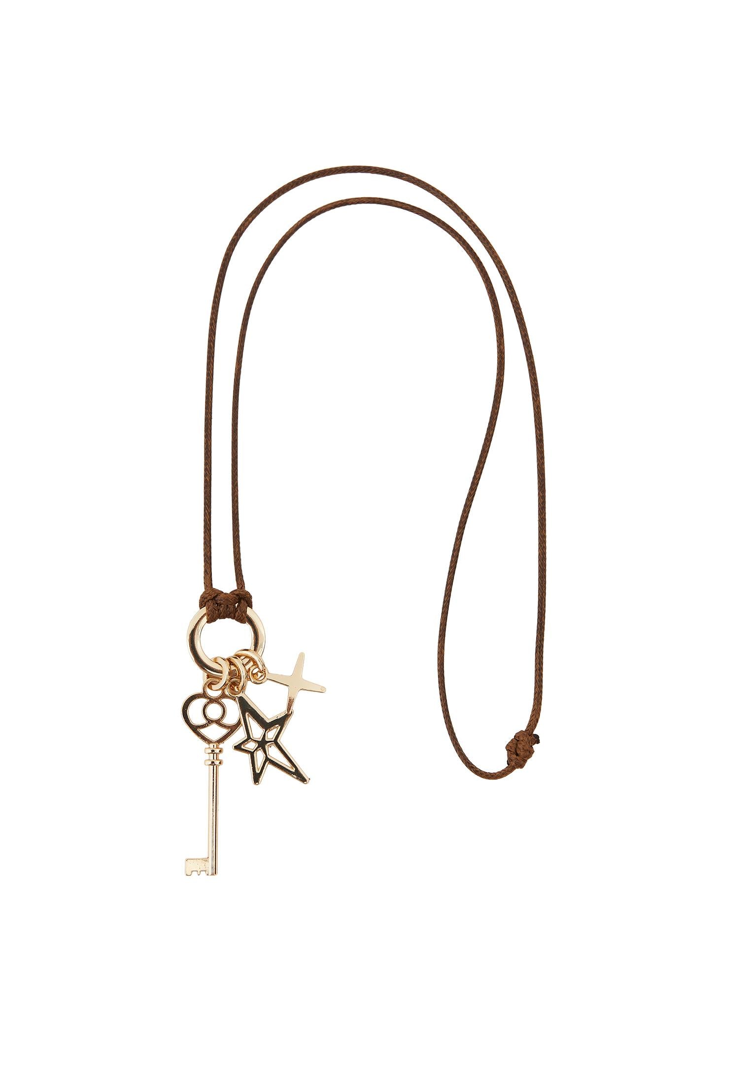 Round End Necklace Model - GOLD