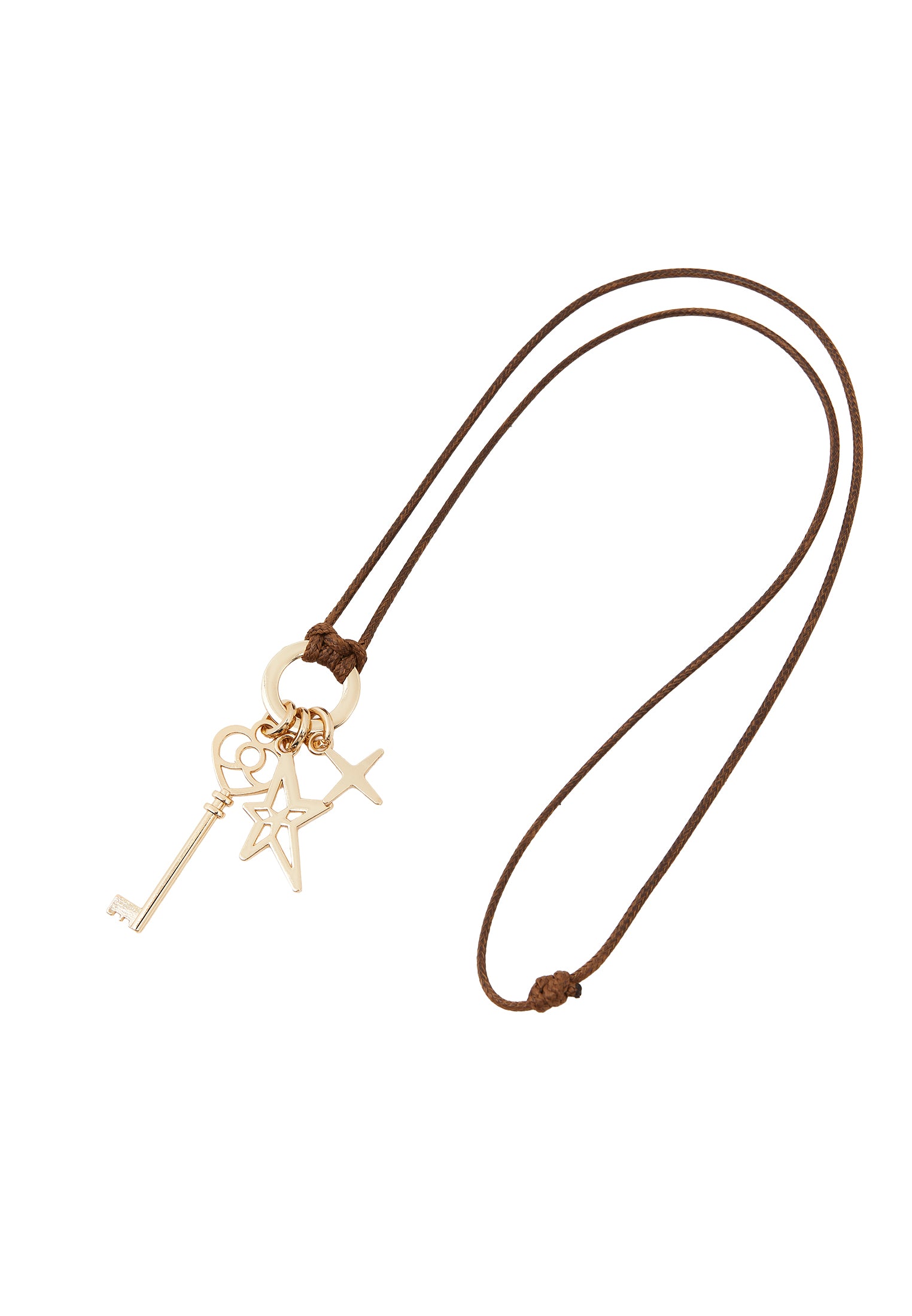 Round End Necklace Model - GOLD