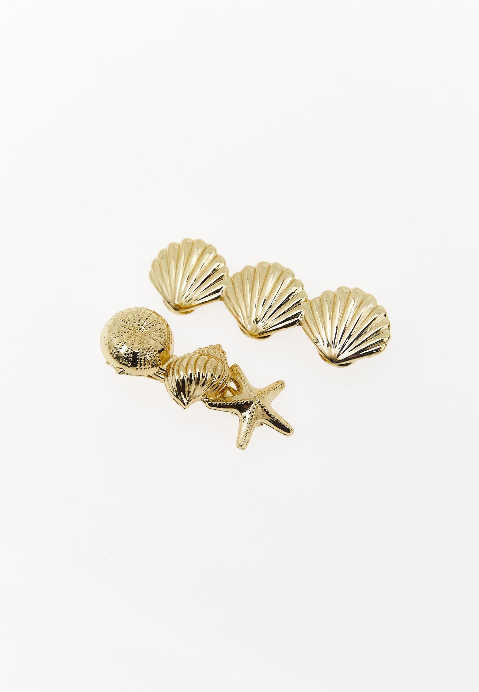 Modern Hair Clip Set - GOLD