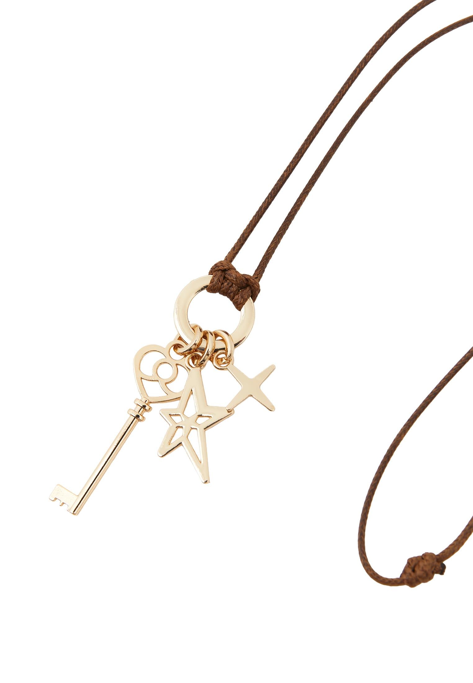 Round End Necklace Model - GOLD