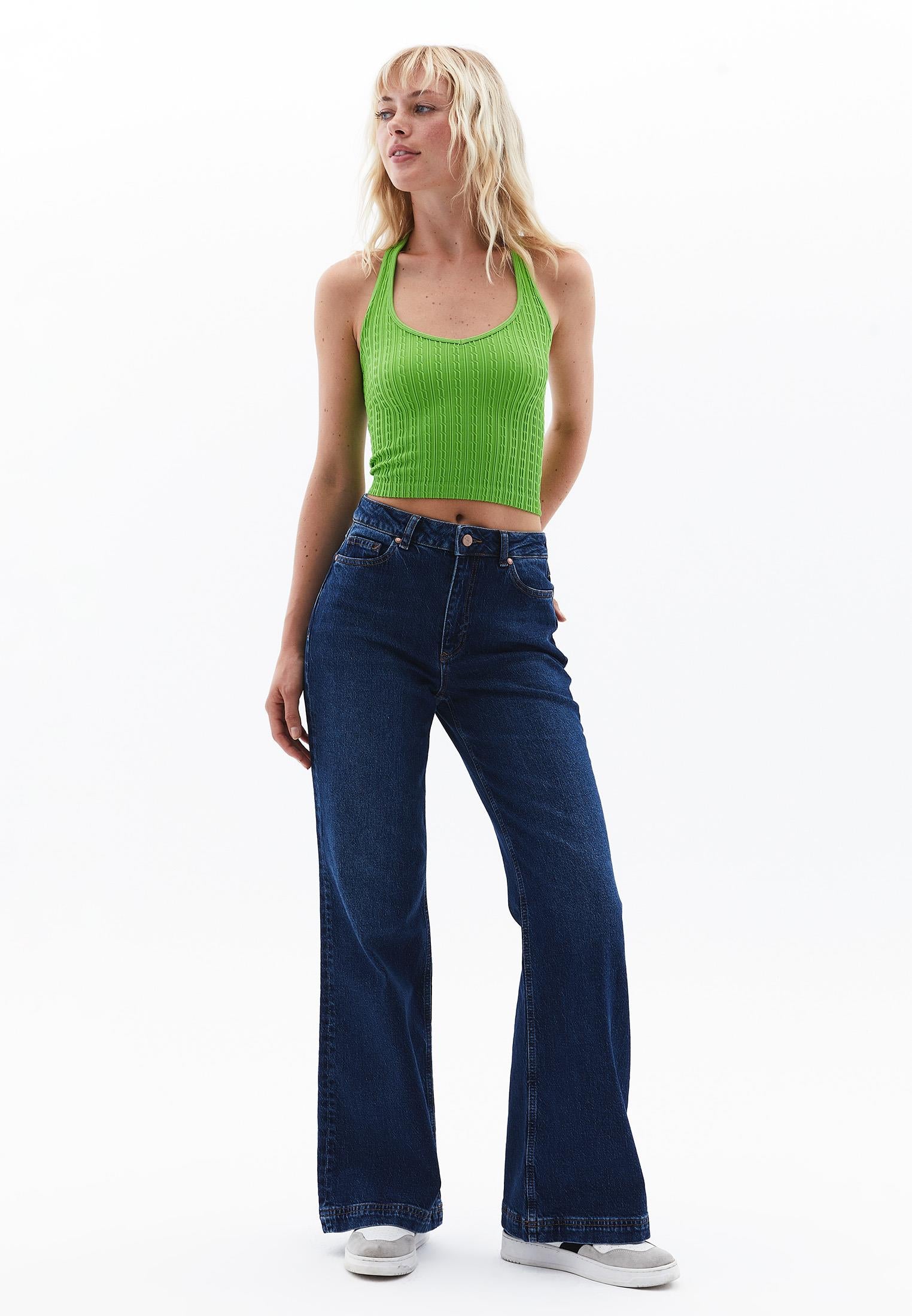 V Neck Seamless Camisole - GREENERY