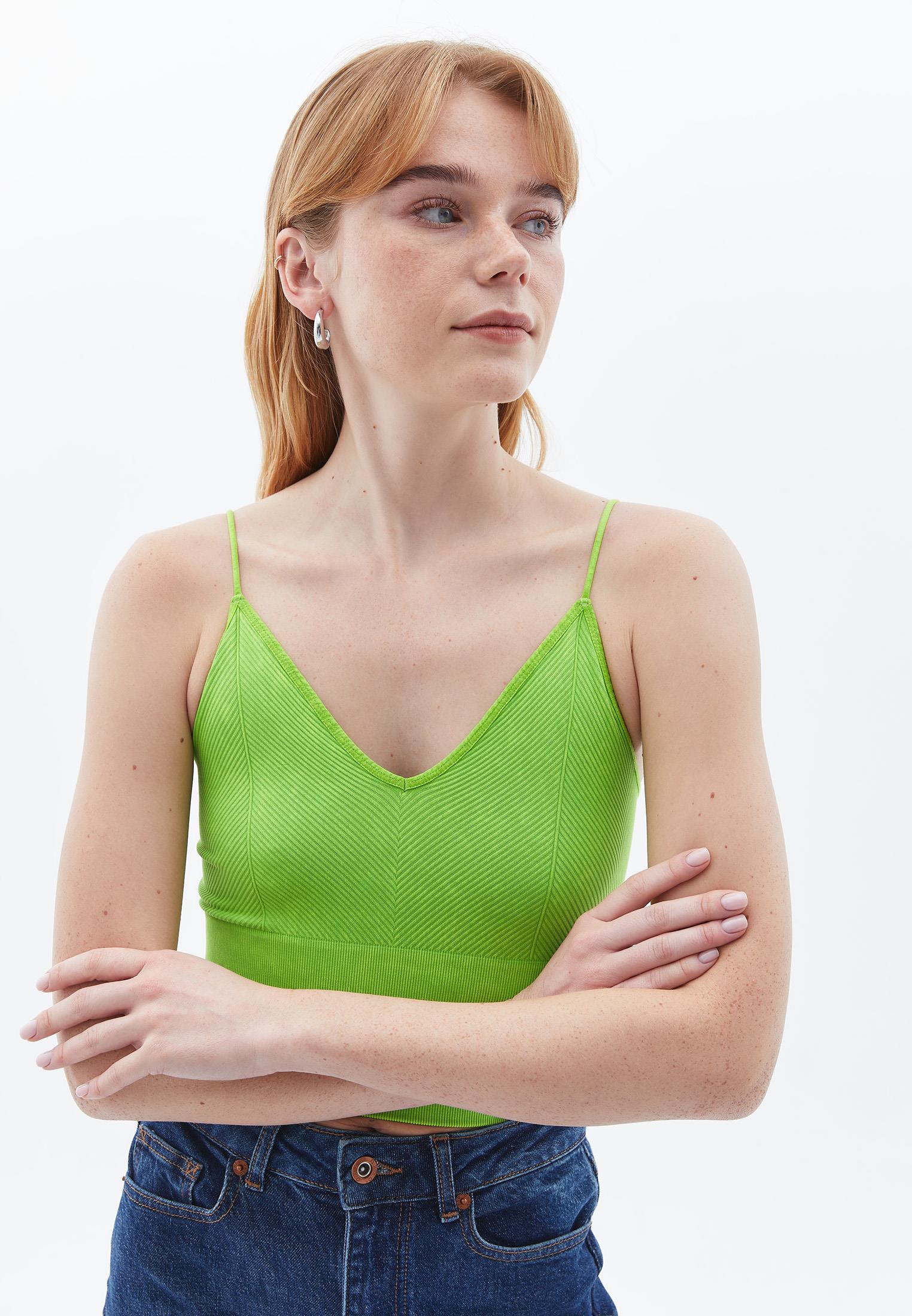 V Neck Undershirt - GREENERY