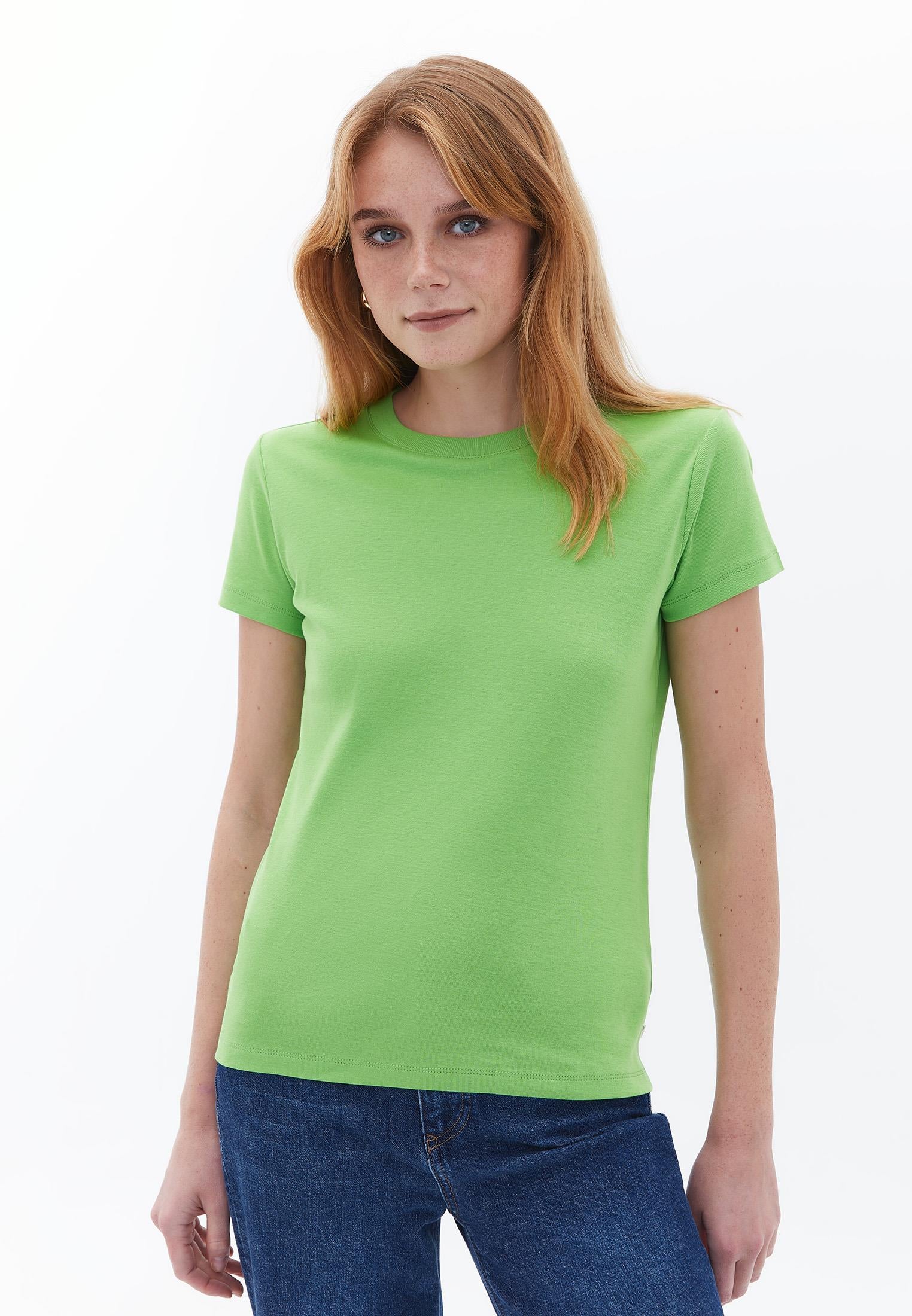 Crew Neck Loose Fit T-Shirt - GREENERY