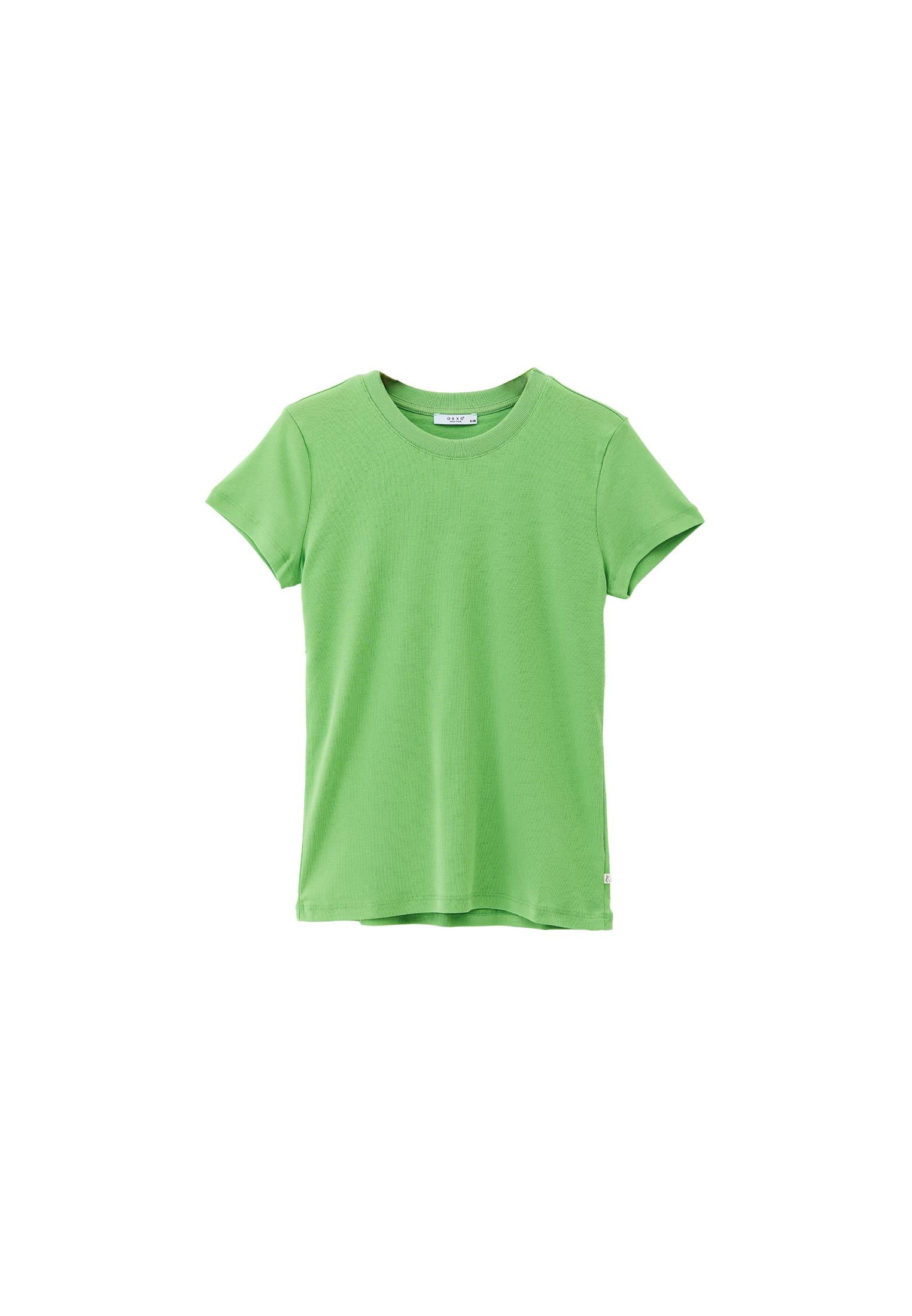Crew Neck Loose Fit T-Shirt - GREENERY