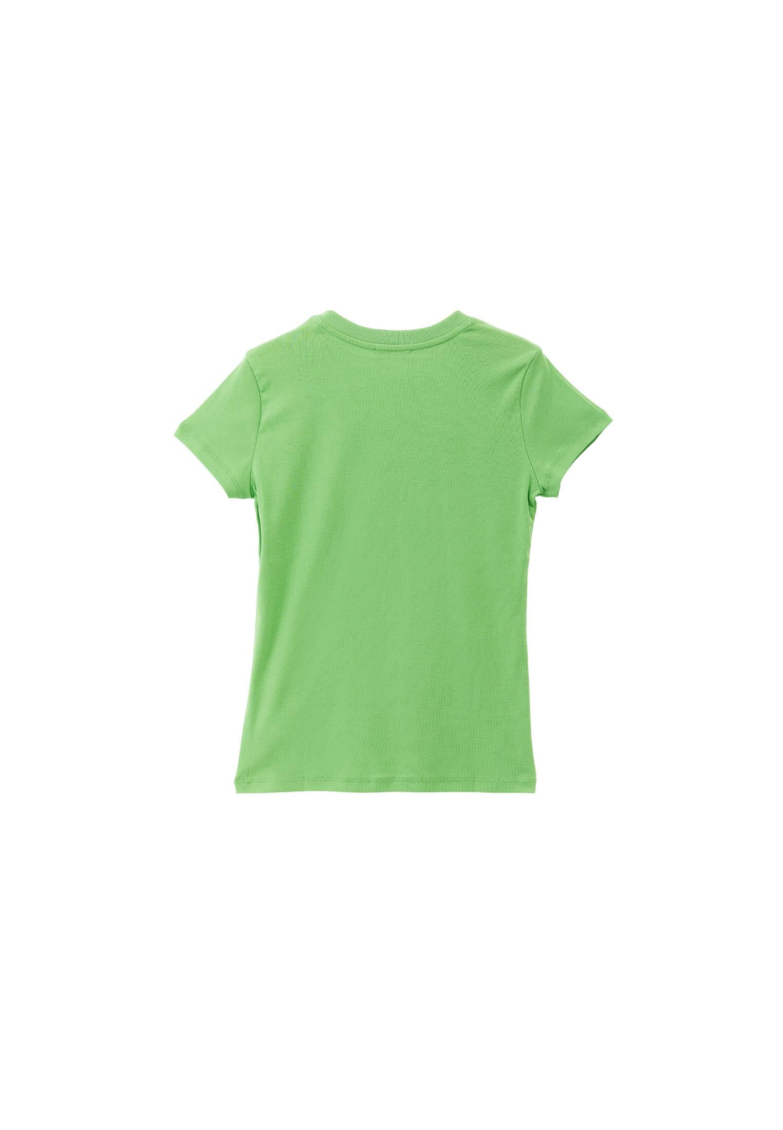 Crew Neck Loose Fit T-Shirt - GREENERY