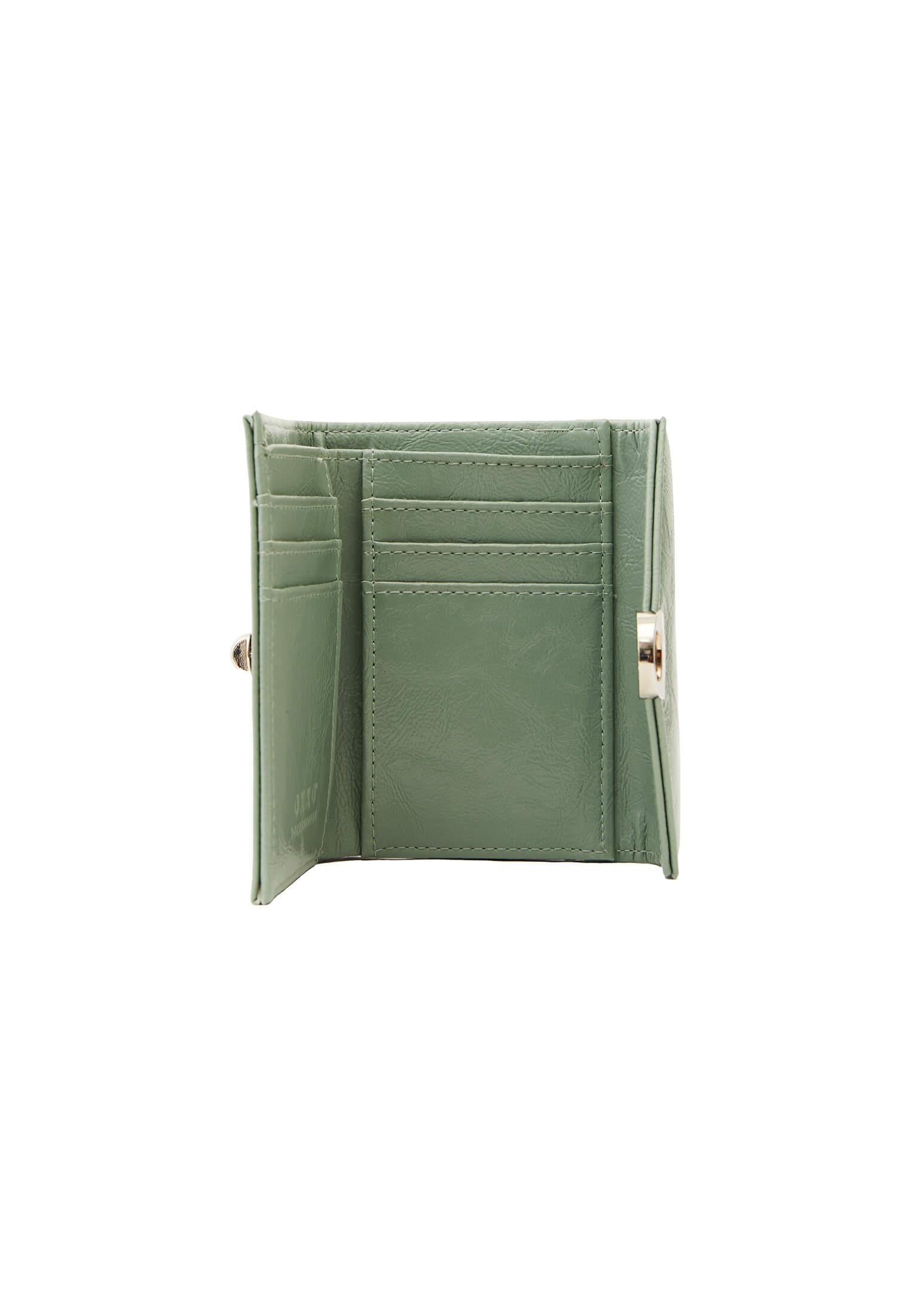 Women Functional Wallet - GREEN ASH