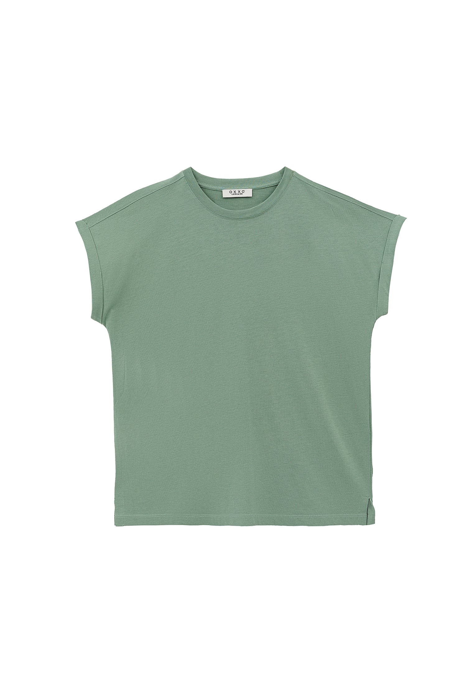 Boat Neck Loose Fit Short Sleeve T-Shirt - GREEN BAY