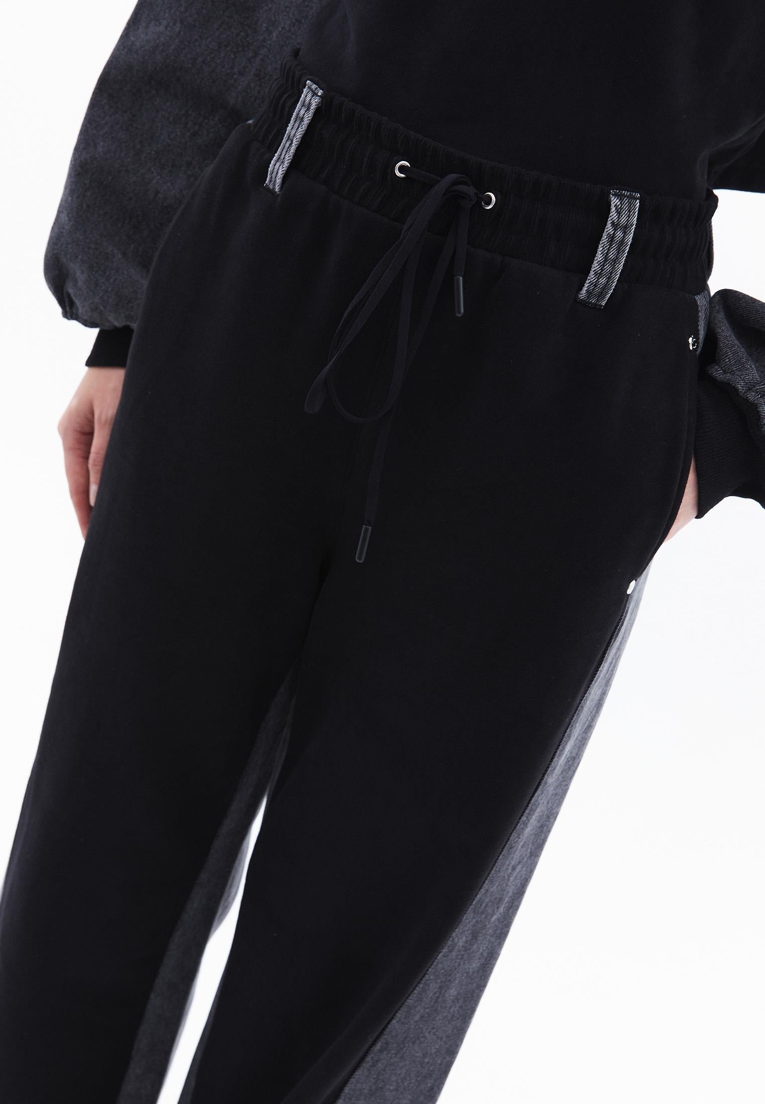 Wide Leg Ultra High Waist Pants - GREY DENIM