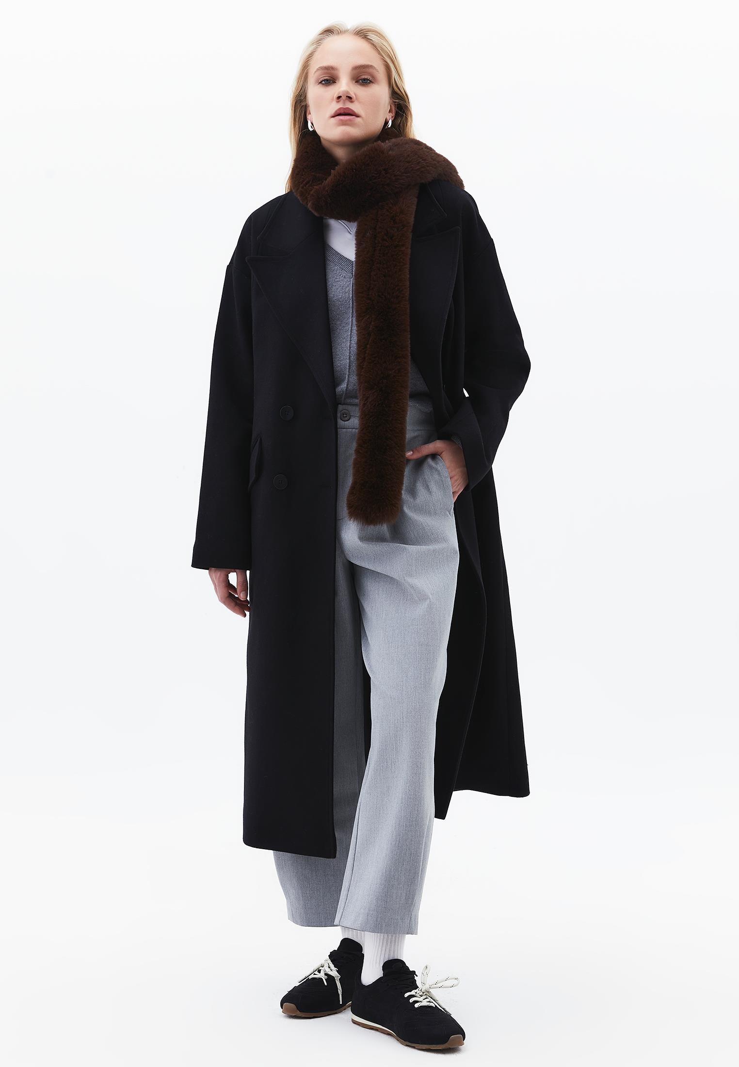 Balloon Form Pleated Standard Carrot Leg Pants - GREY MELANGE