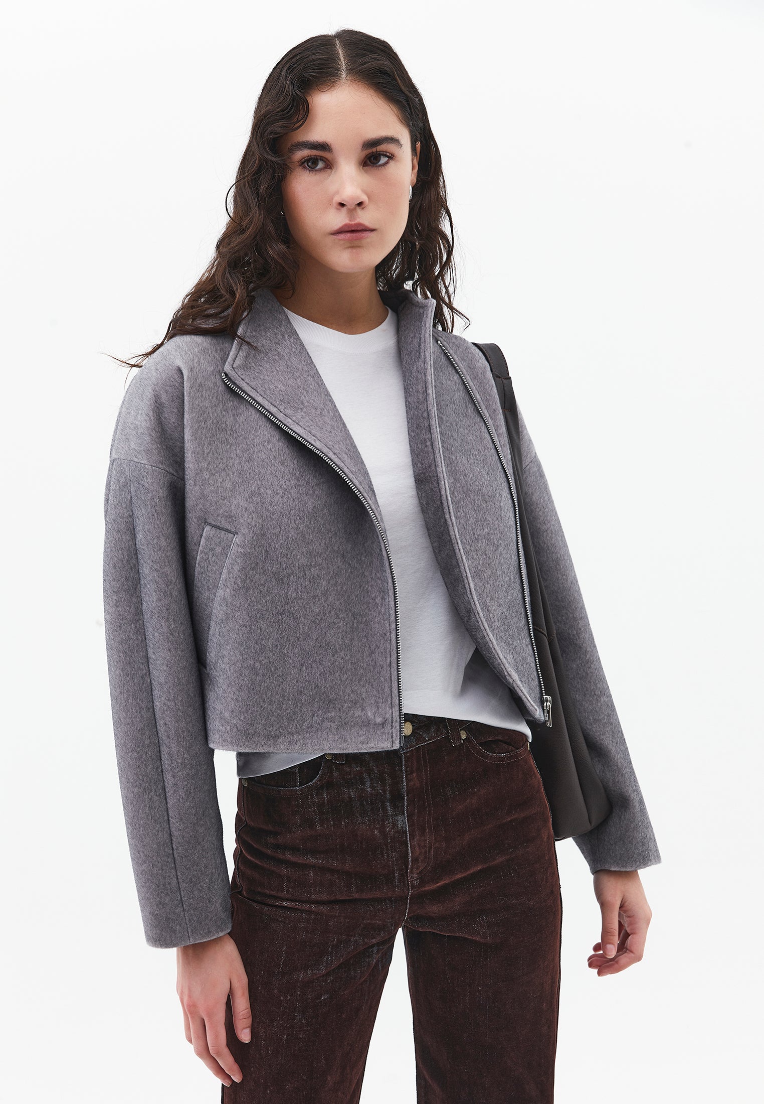 Women's Outerwear Coat - GREY MELANGE