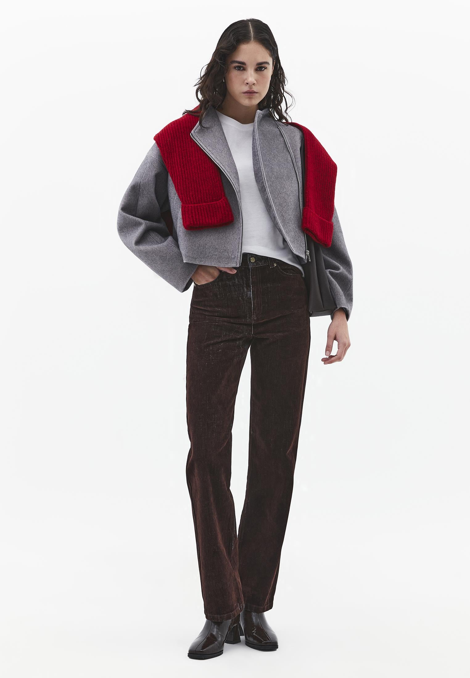 Women's Outerwear Coat - GREY MELANGE
