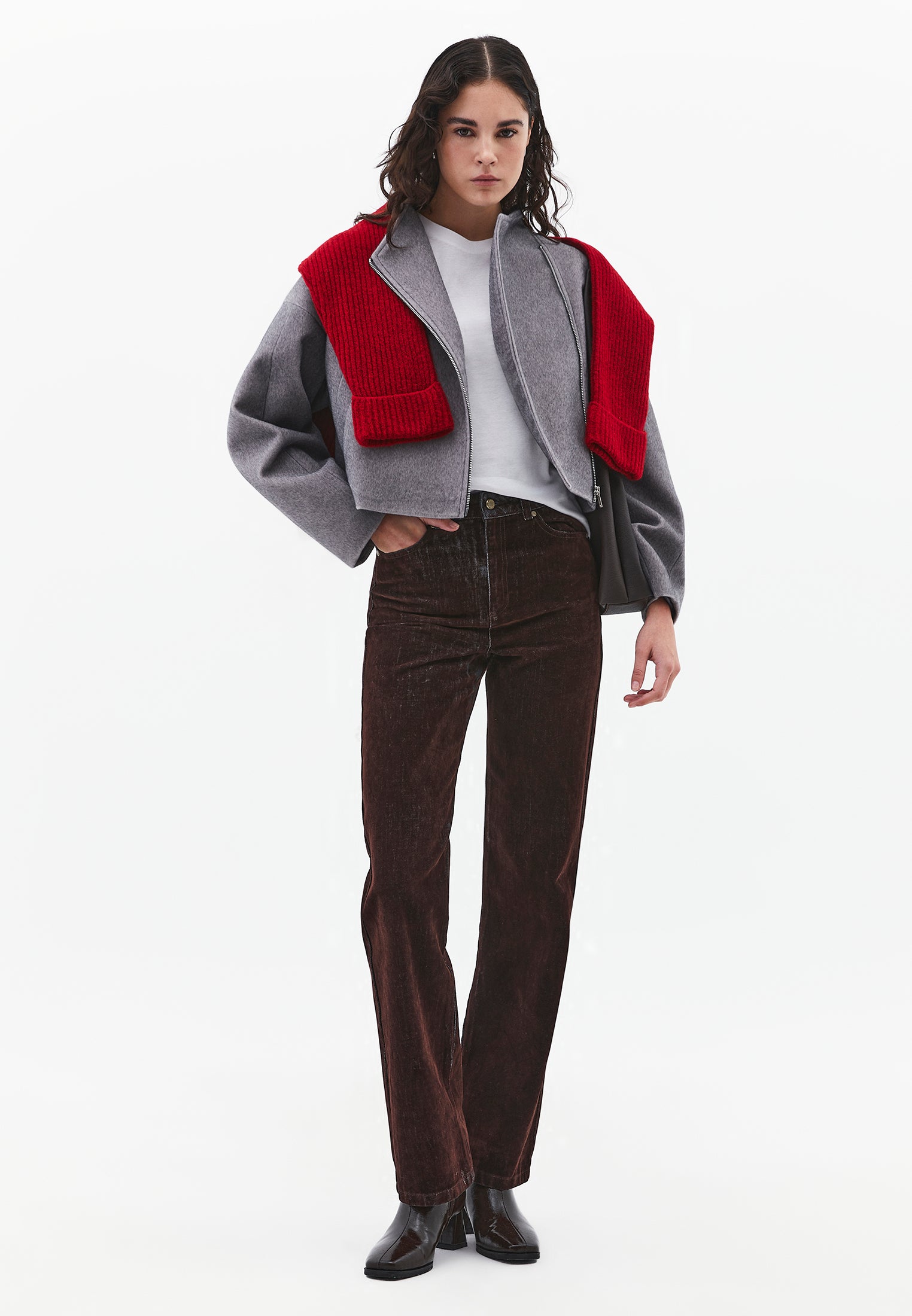 Women's Outerwear Coat - GREY MELANGE