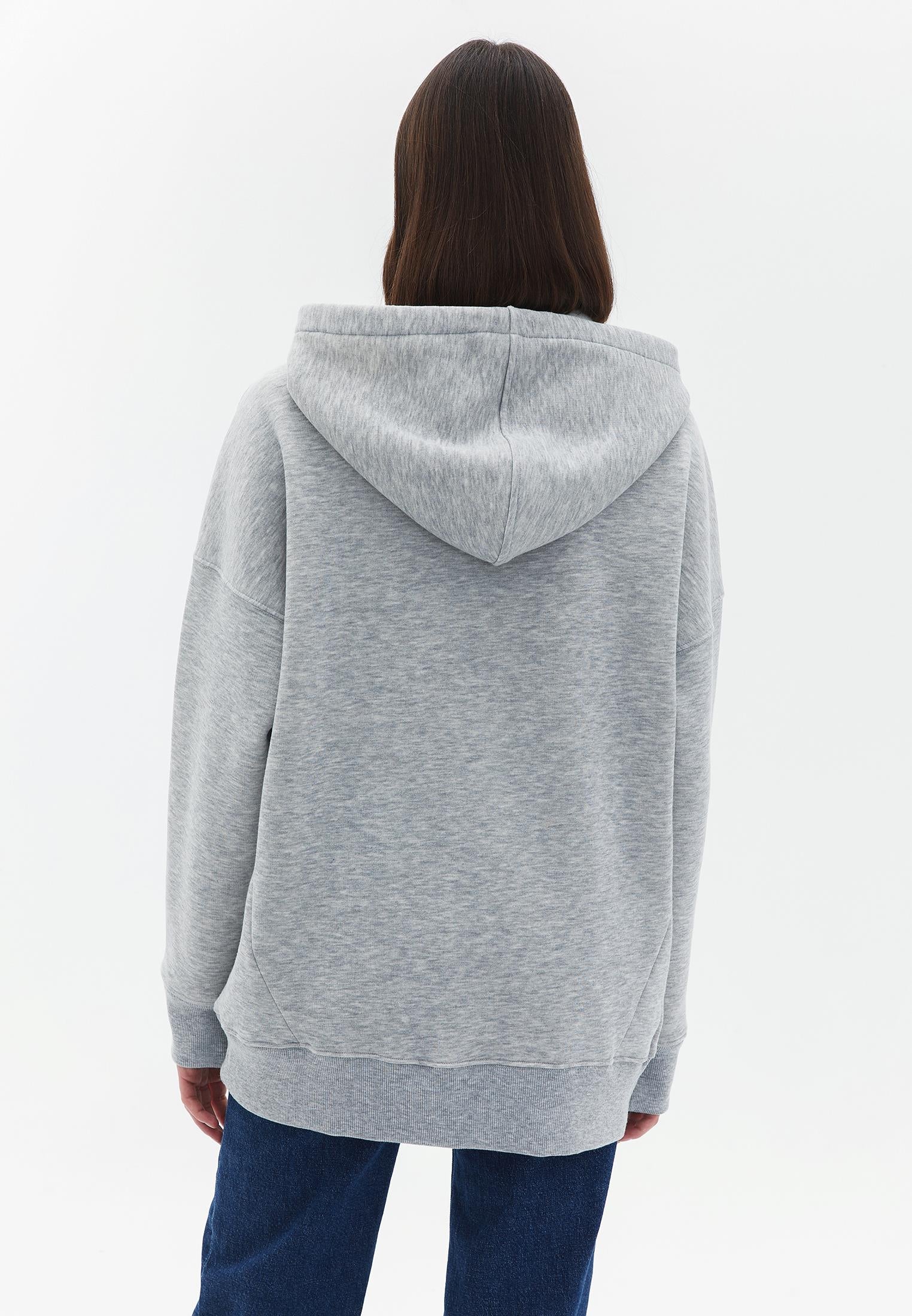 Crew Neck Sweatshirt - GREY MELANGE