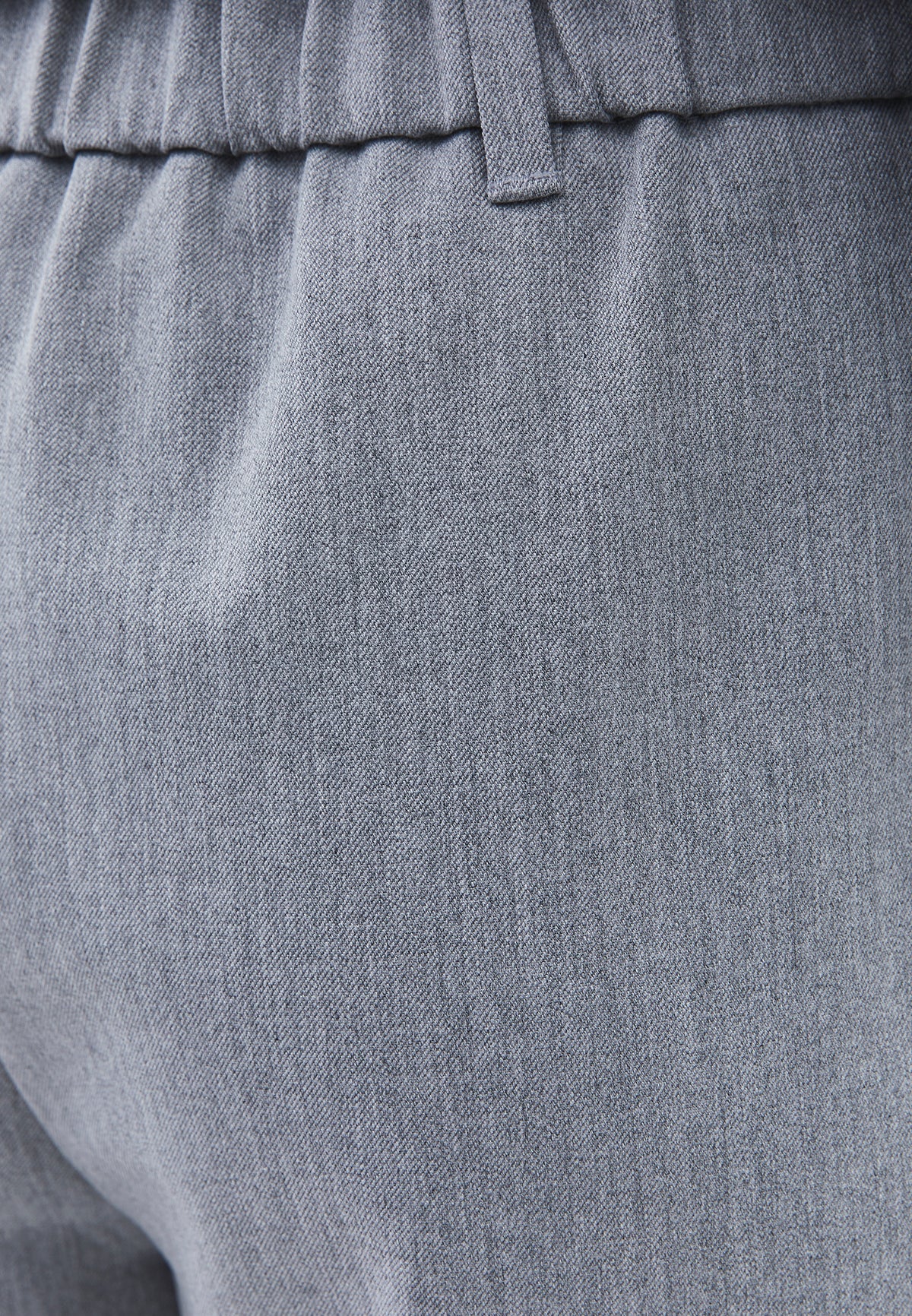 Balloon Form Pleated Carrot Leg Pants - GREY MELANGE