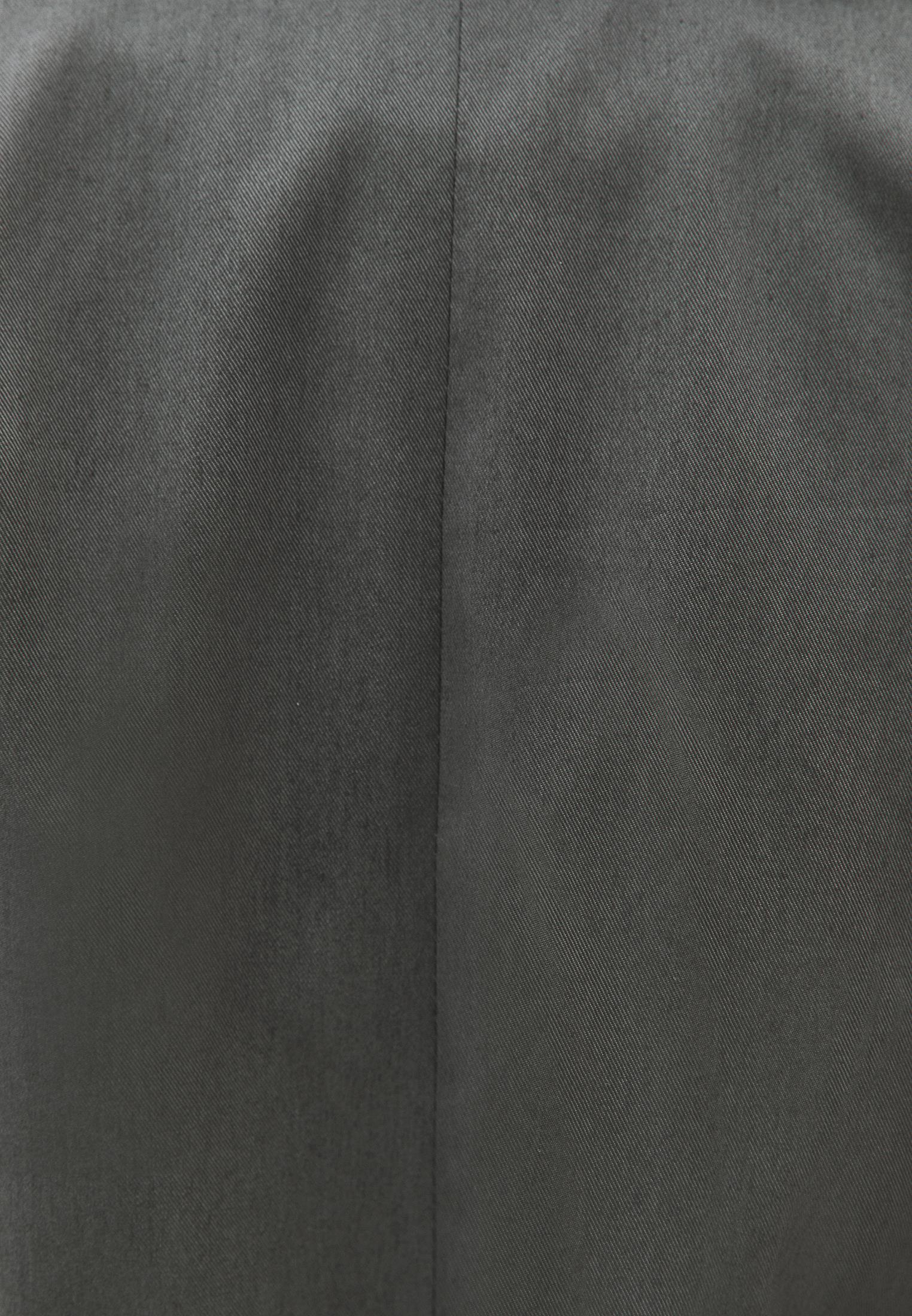 Double Breasted Collar Long Trench Coat With Belt Detail - GUN METAL