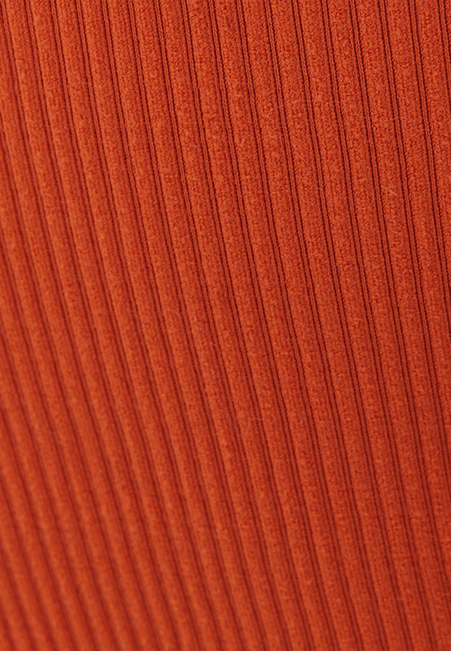 Jacquard V Neck Tank Top - HARVEST PUMPKIN
