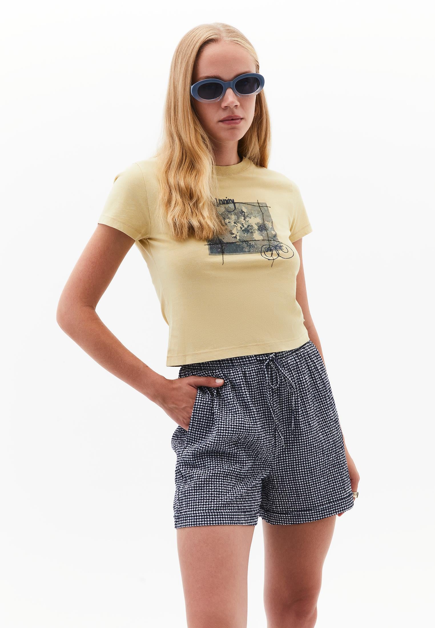 Crew Neck Printed T-Shirt - HEMP