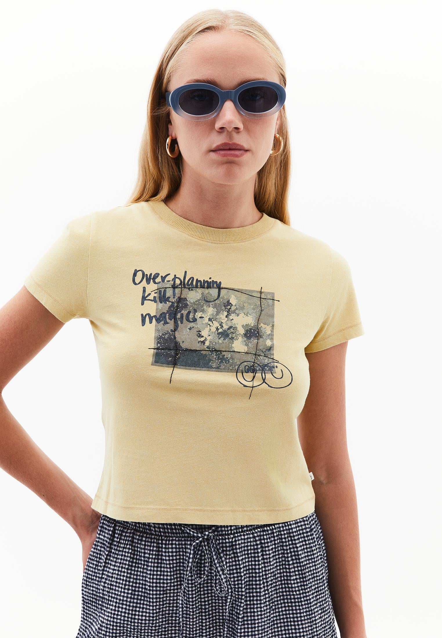 Crew Neck Printed T-Shirt - HEMP