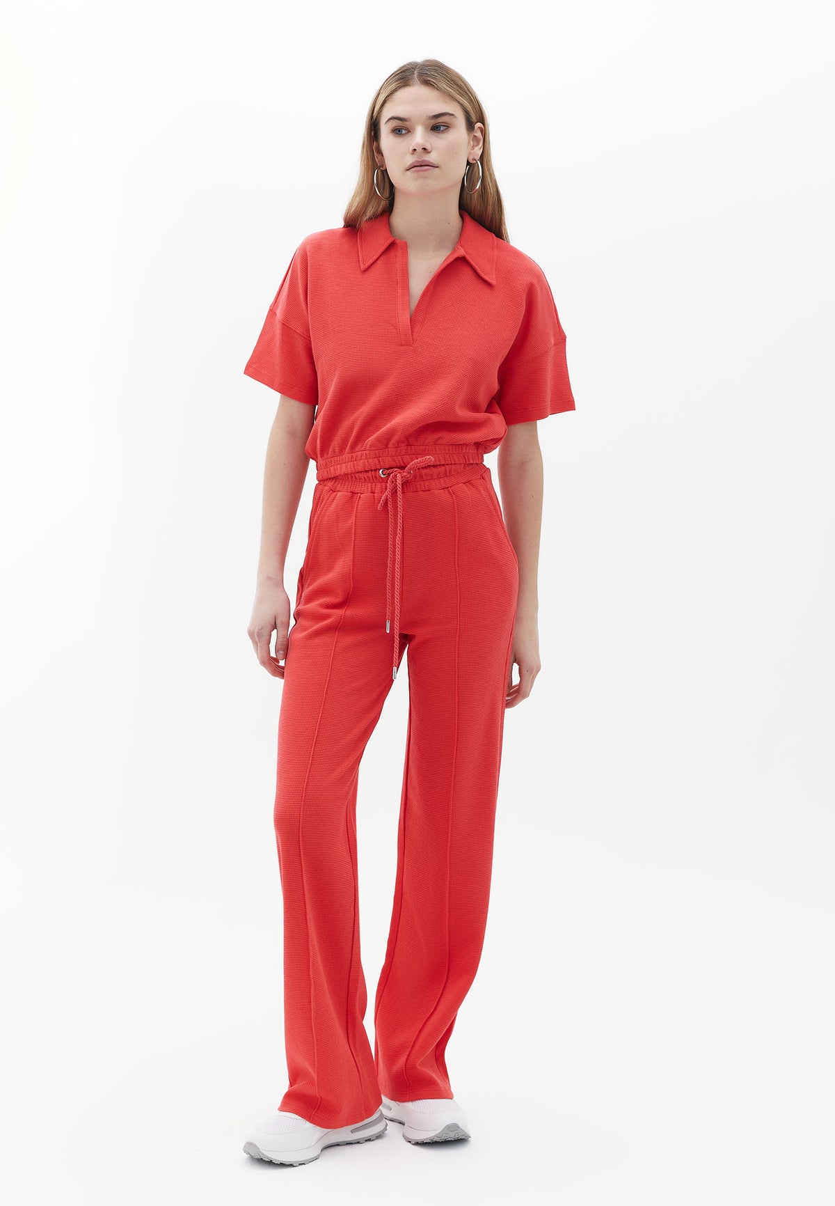 Short Polo Collar T-Shirt - HIBISCUS