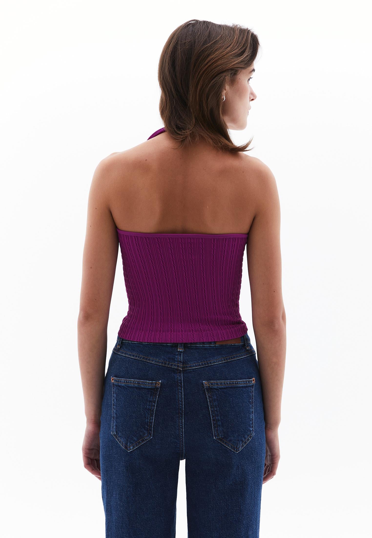 V Neck Seamless Camisole - HOLLYHOCK