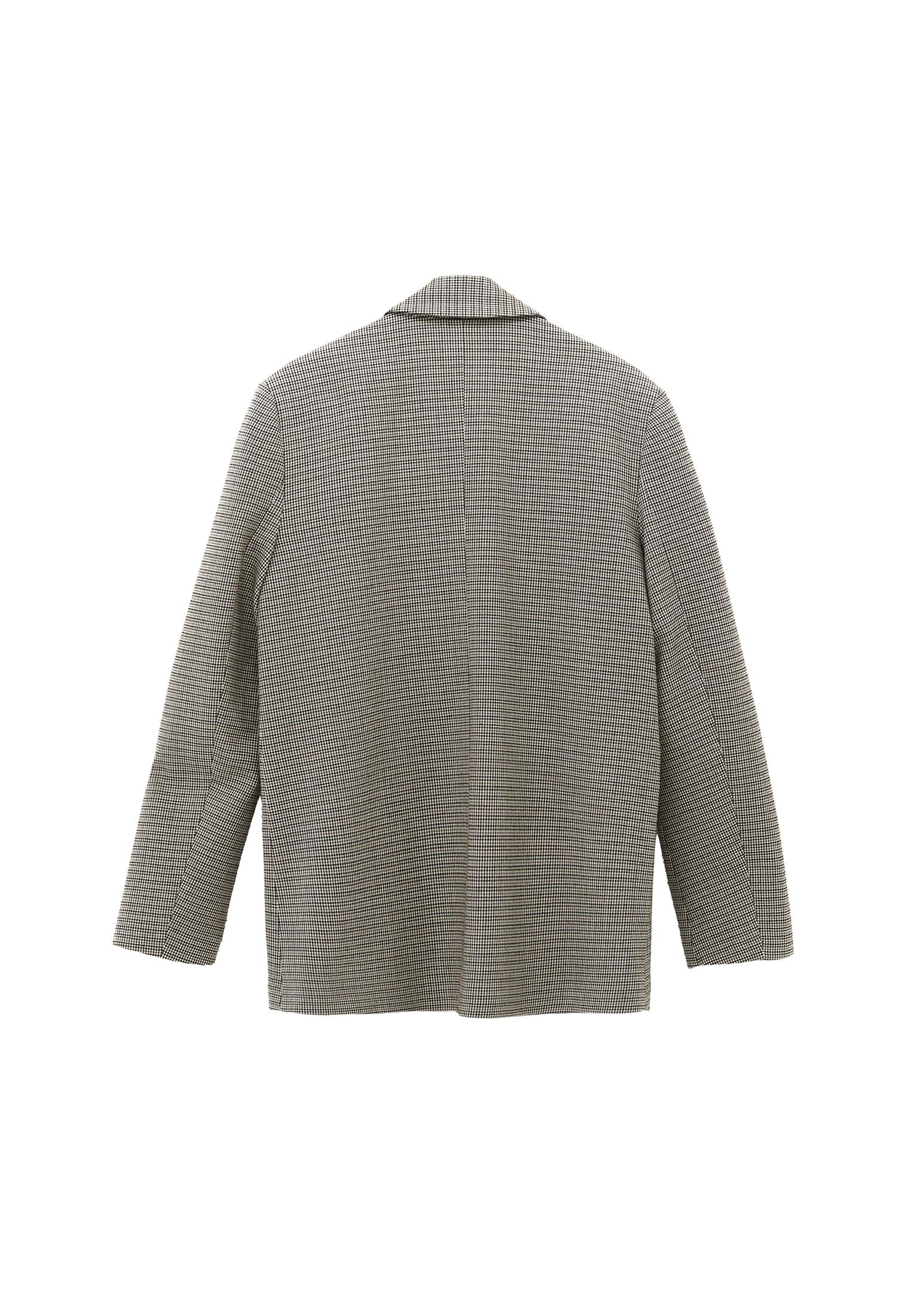 Pocket Detailed Boyfriend Blazer Jacket - HOUNDSTOOTH COMB