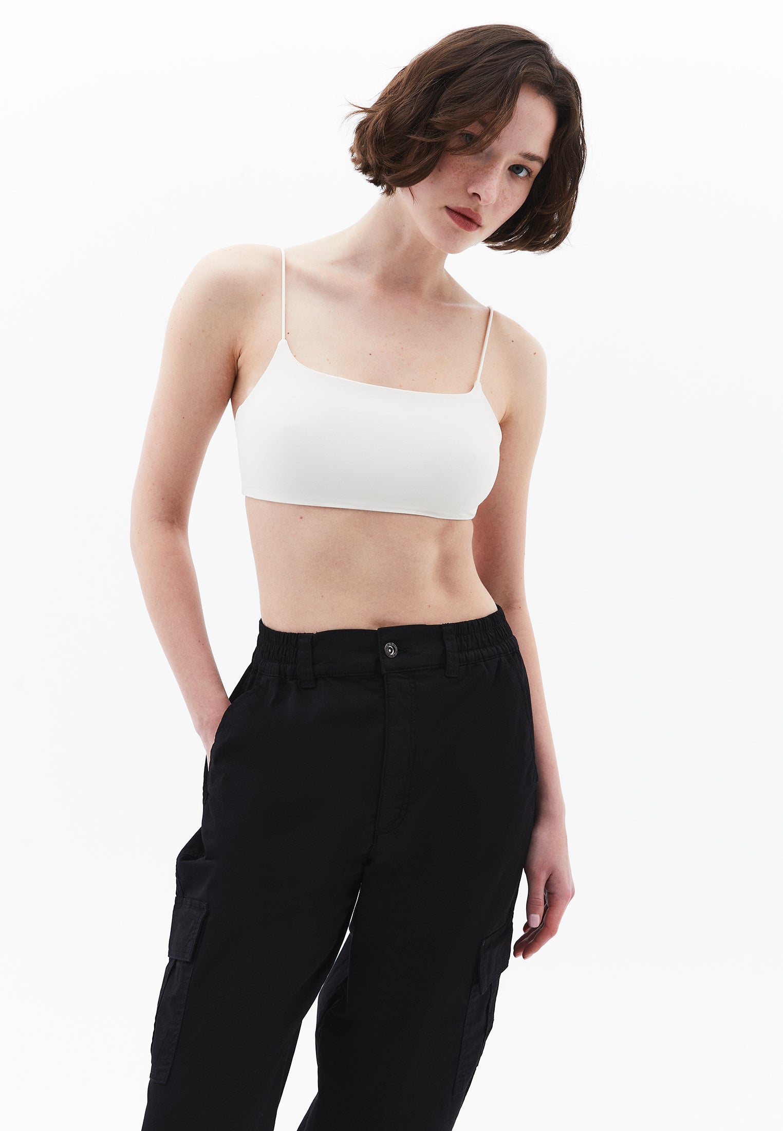 Square Neck Bodycon Bustier - ICE MILK