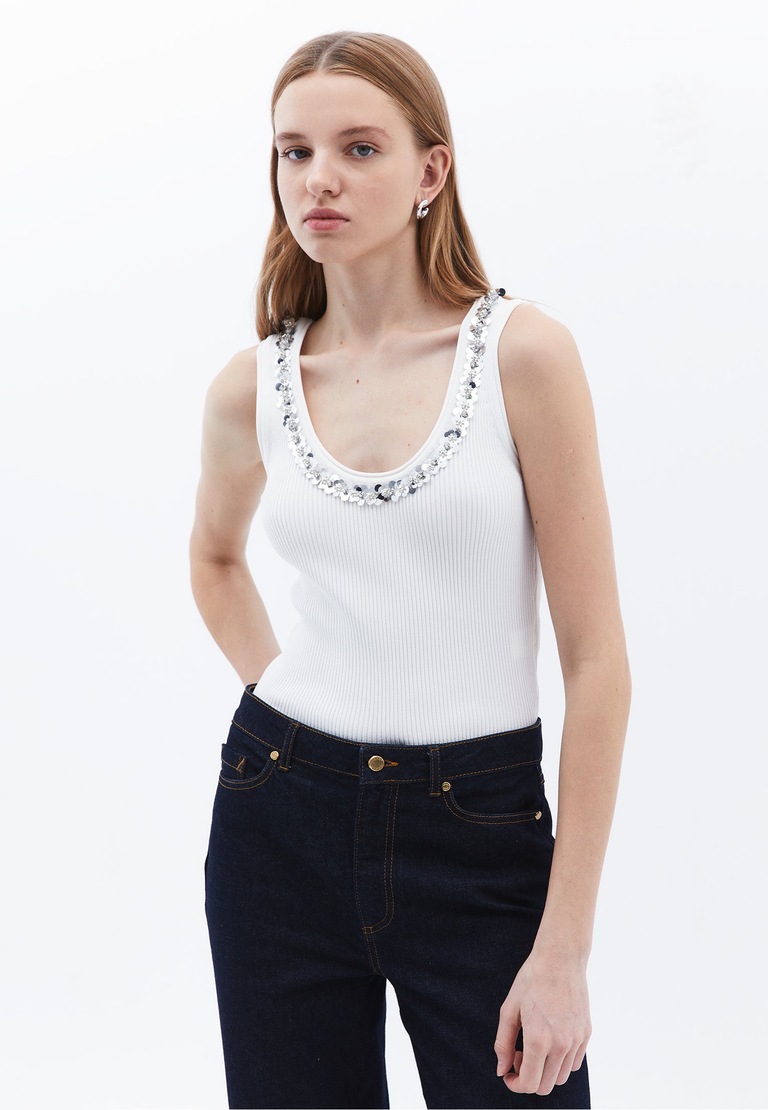 Ribbed Tank - ICE MILK
