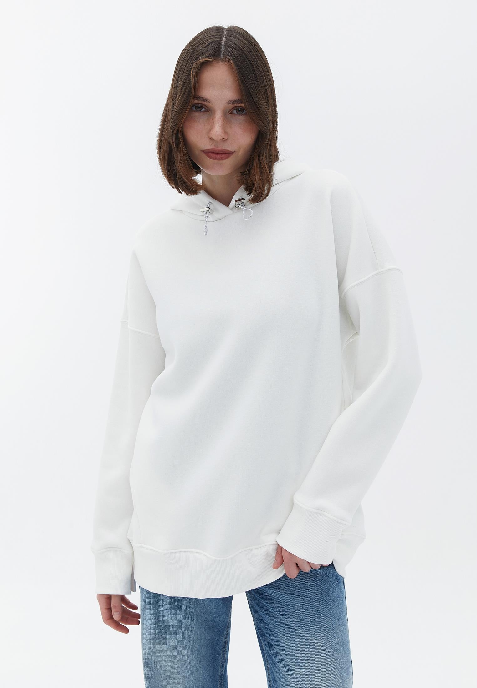 Crew Neck Long Sleeve Sweatshirt With Pocket Detail - ICE MILK