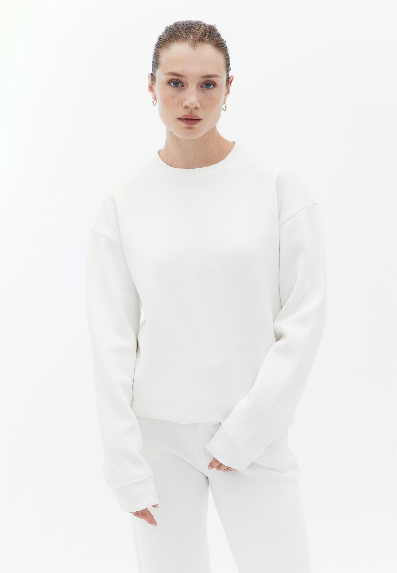 Oversize Long Sweatshirt - ICE MILK