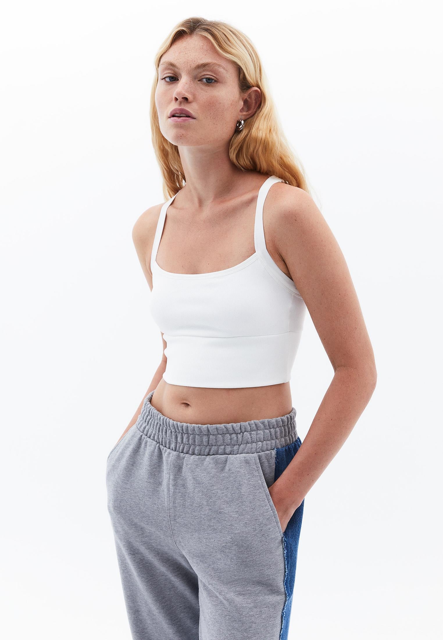 Halter Neck Cropped Top - ICE MILK