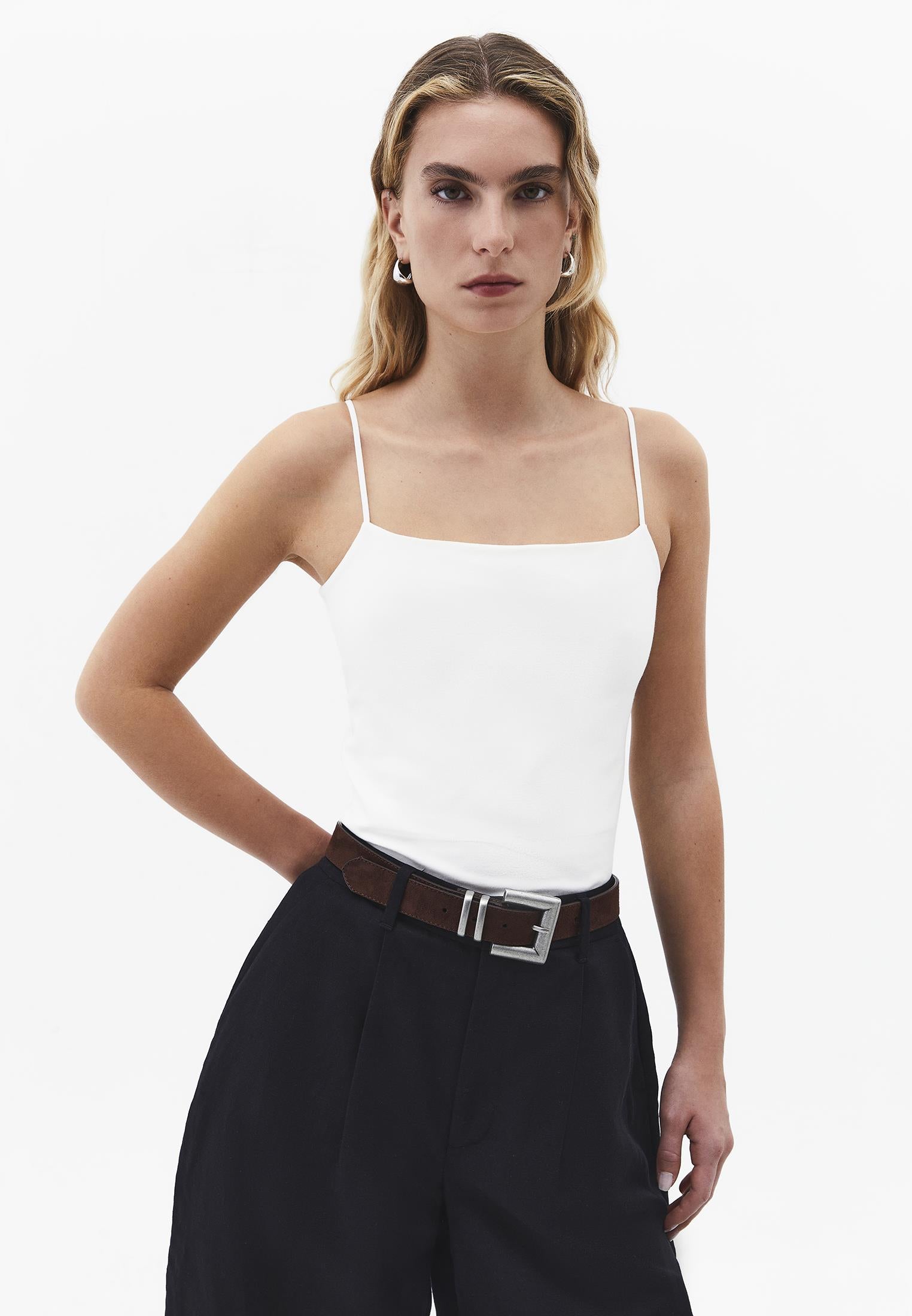 Wide Neck Tank Top - ICE MILK