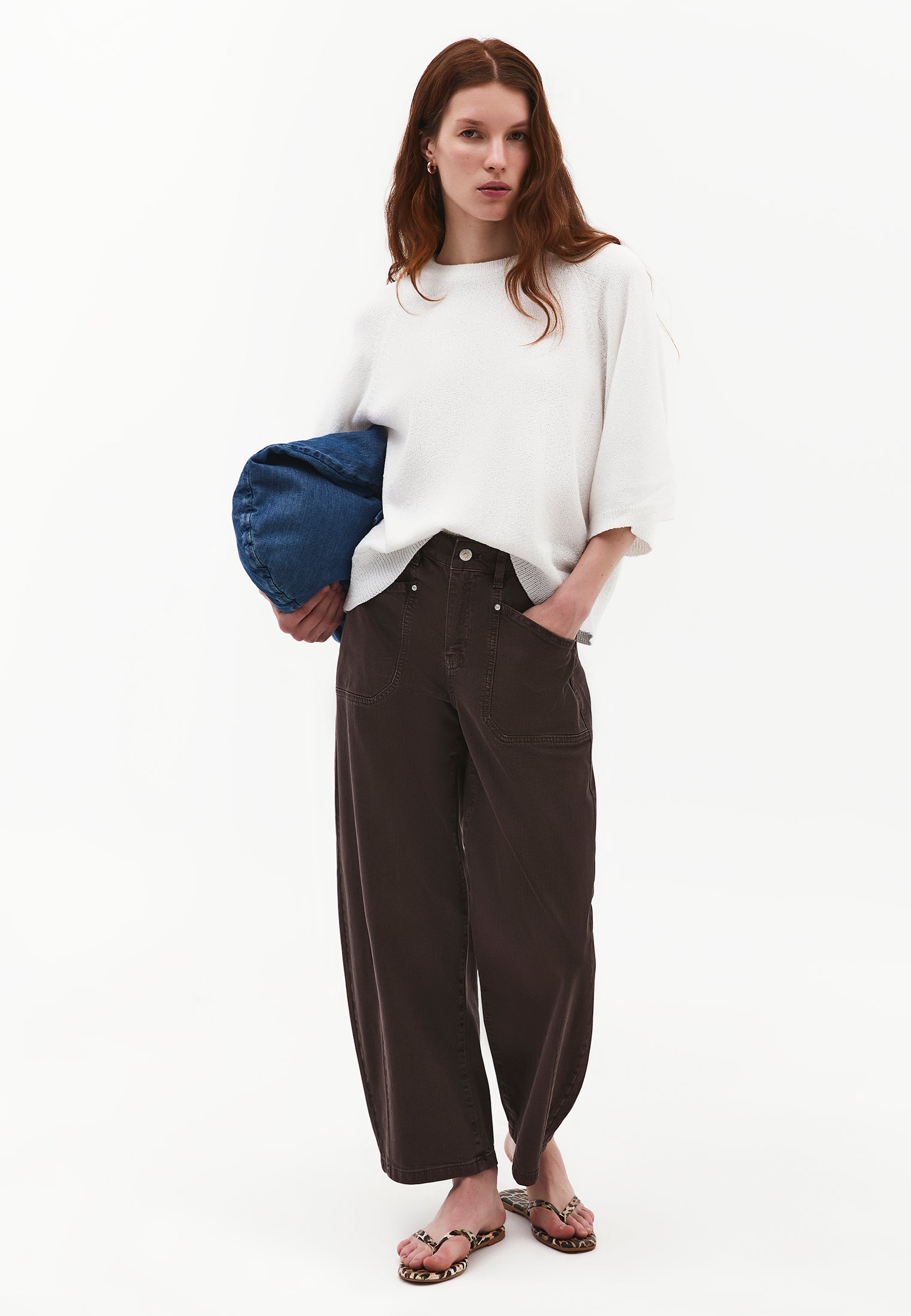 Crew Neck Raglan Sleeve Sweater - ICE MILK