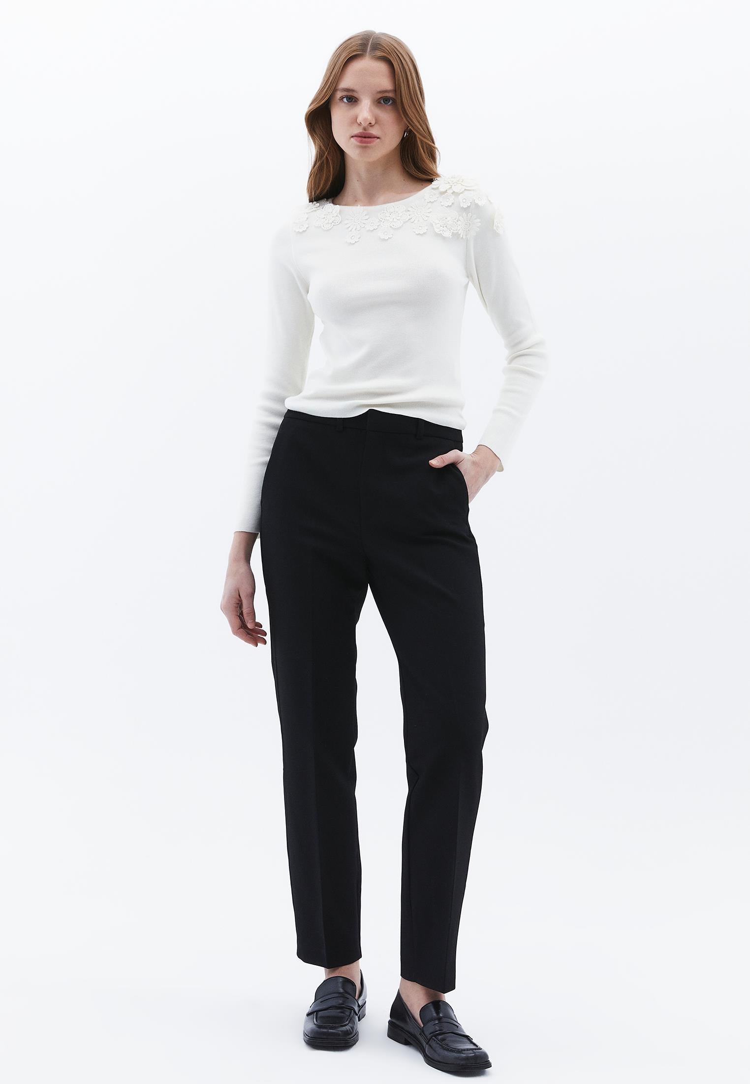 Boat Neck Raglan Sleeve Sweater - ICE MILK